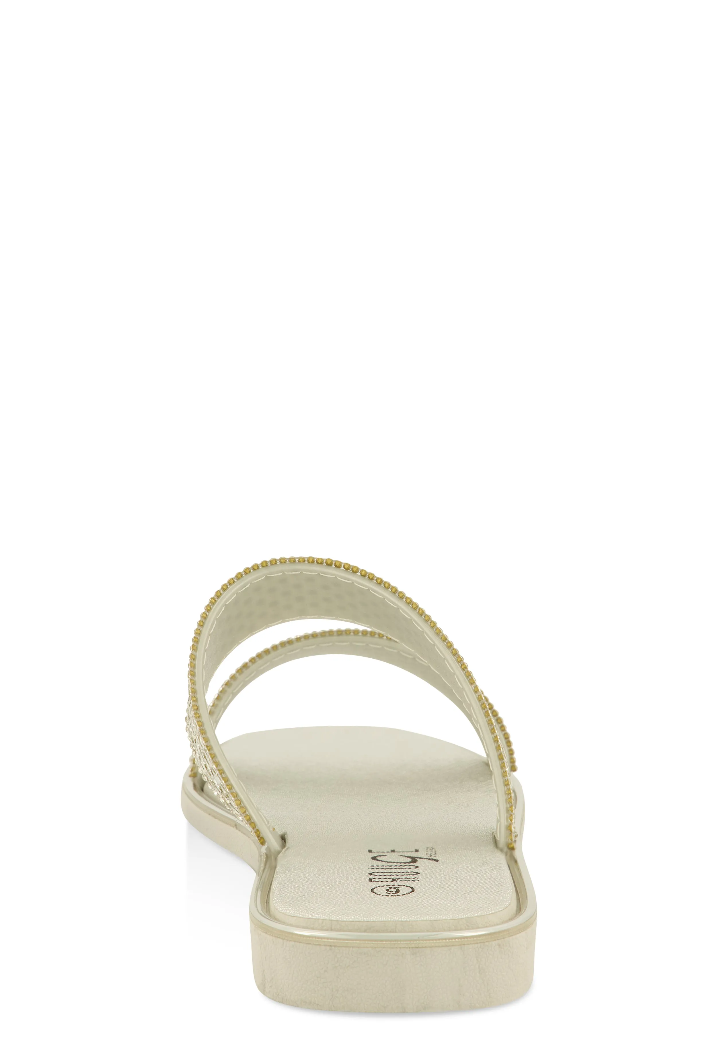 Double Band Rhinestone Slide Sandals sold by Rainbow product image thumbnail 3