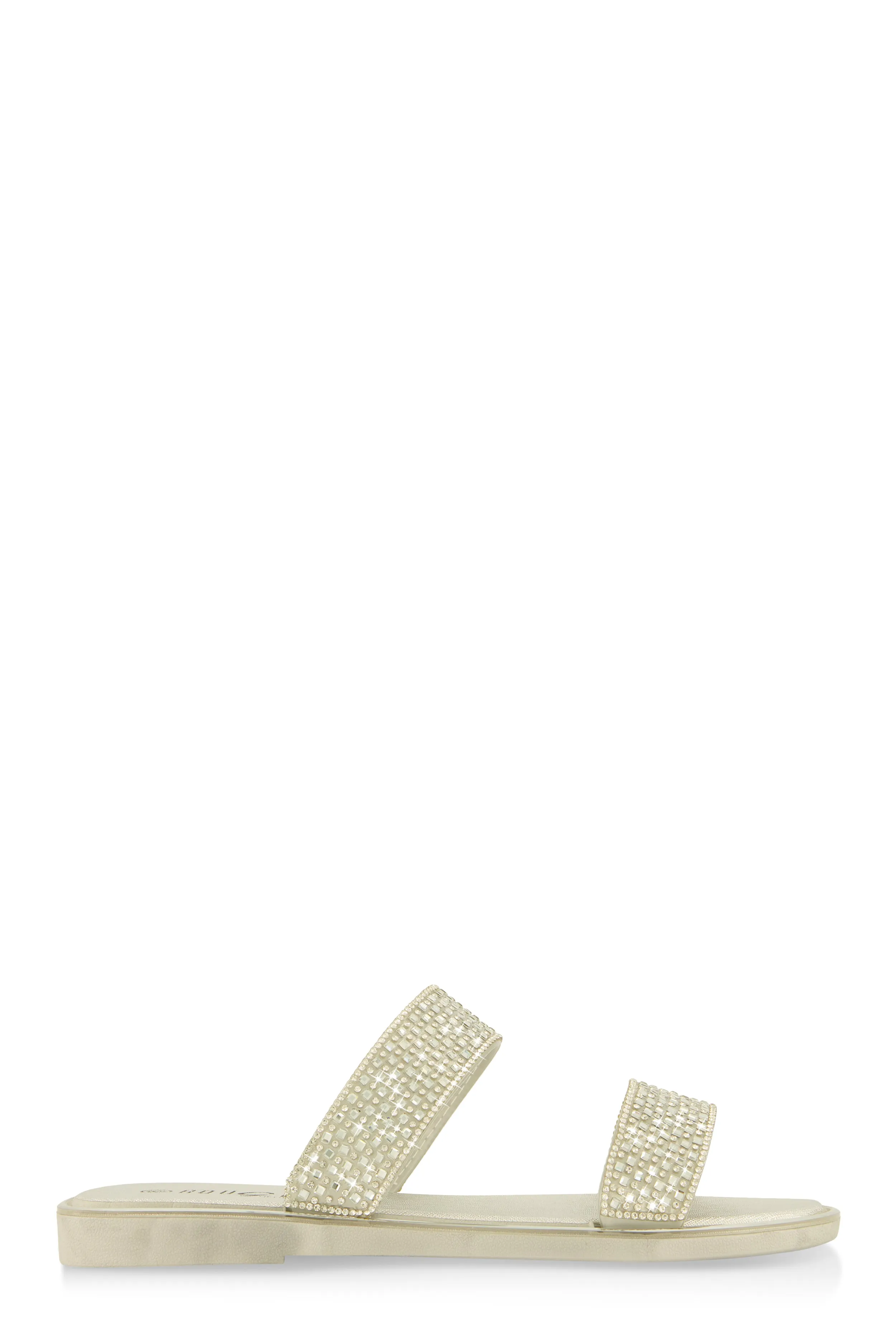 Double Band Rhinestone Slide Sandals sold by Rainbow product image thumbnail 2