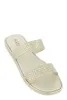 Double Band Rhinestone Slide Sandals sold by Rainbow