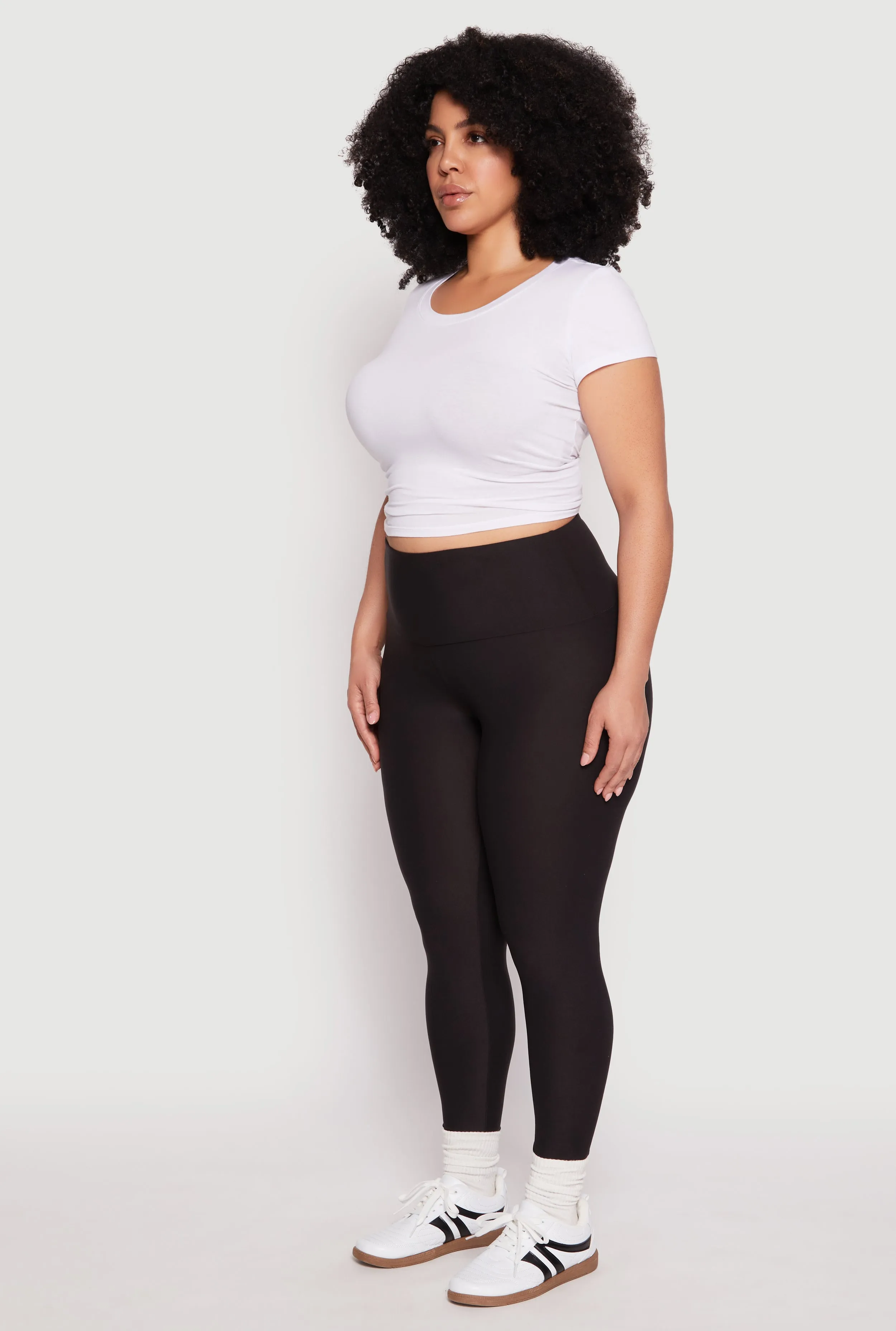 Plus Size Wide Band High Waist Leggings sold by Rainbow product image thumbnail 2