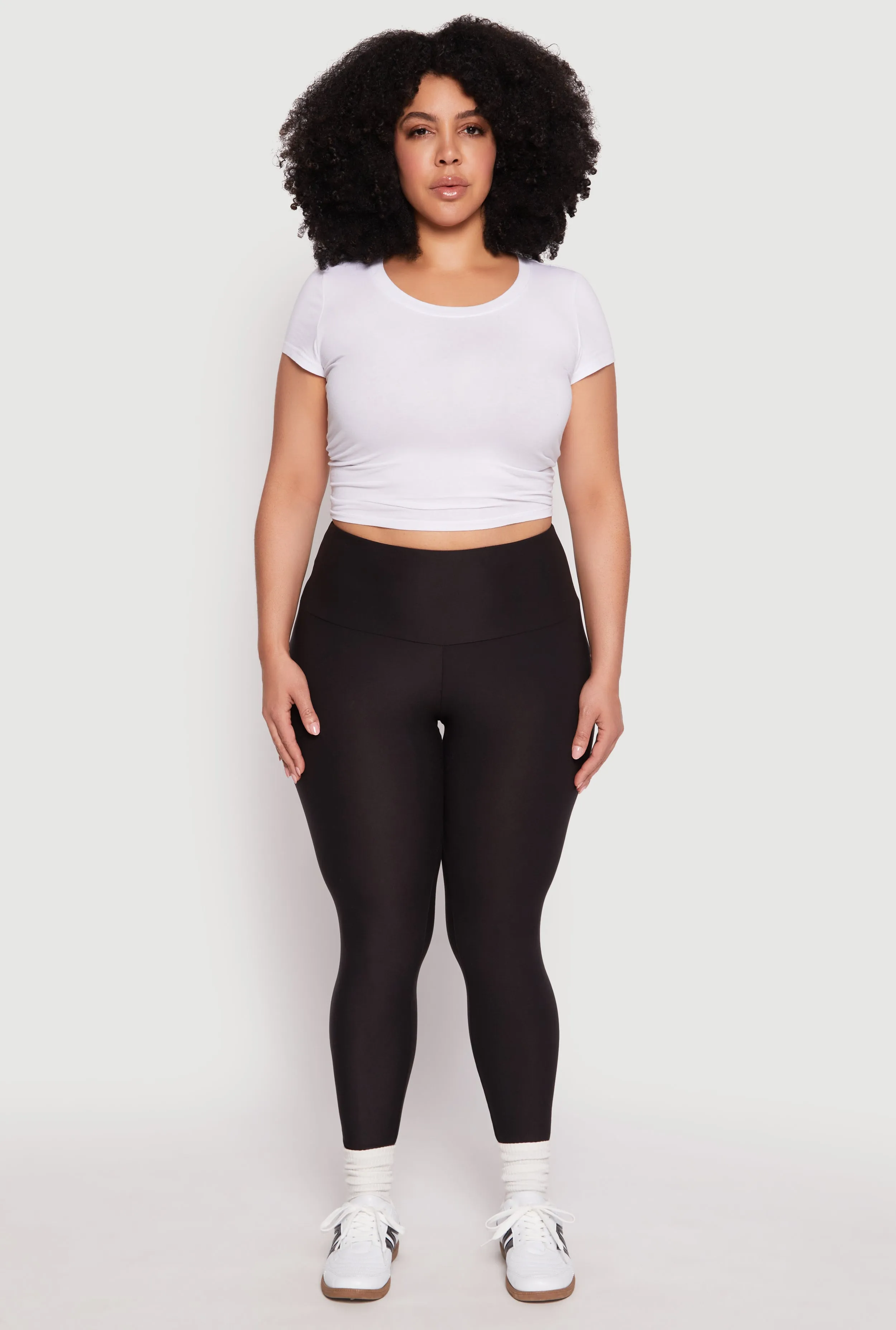 Plus Size Wide Band High Waist Leggings sold by Rainbow