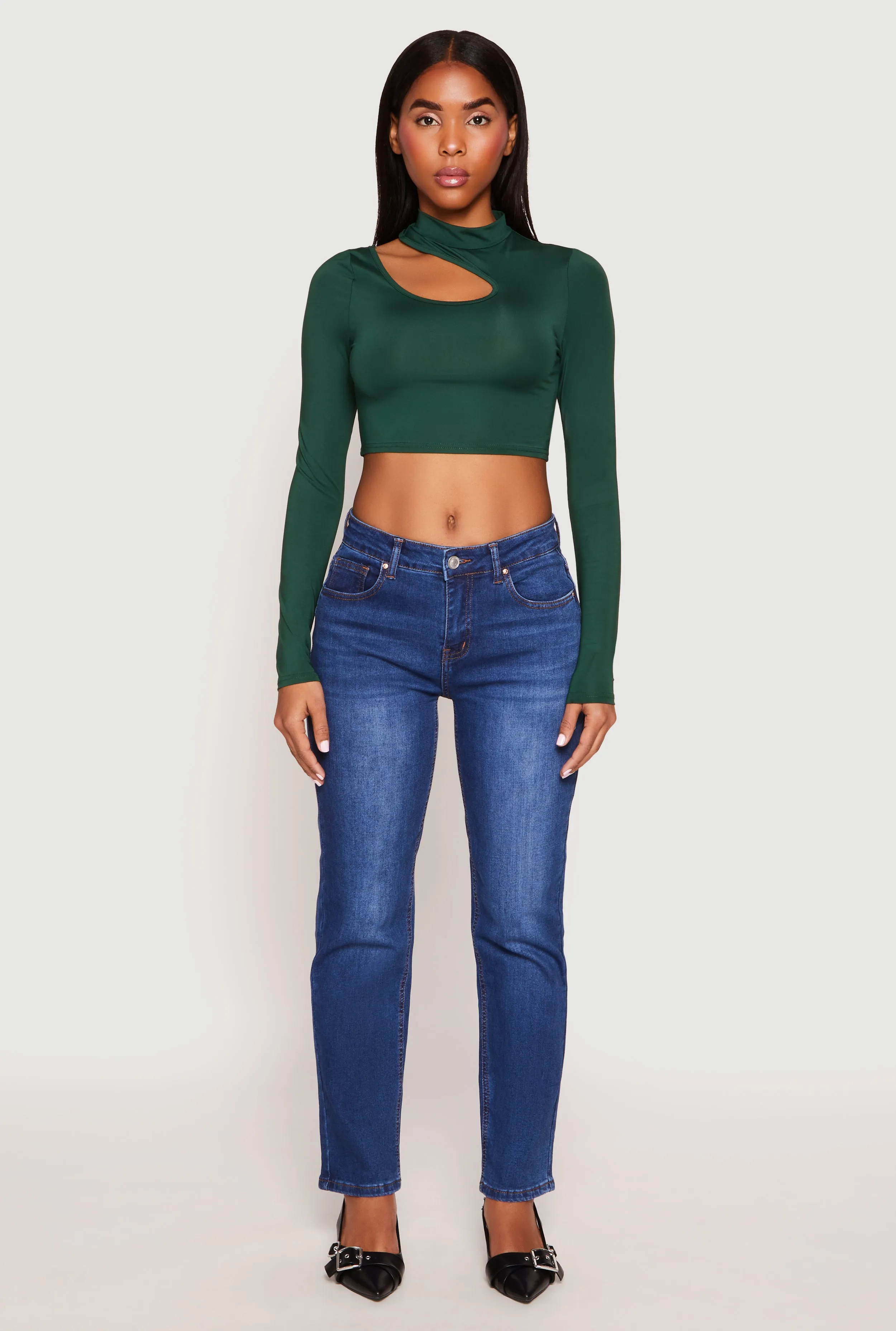 Daisy Keyhole Shoulder Crop Top sold by Rainbow