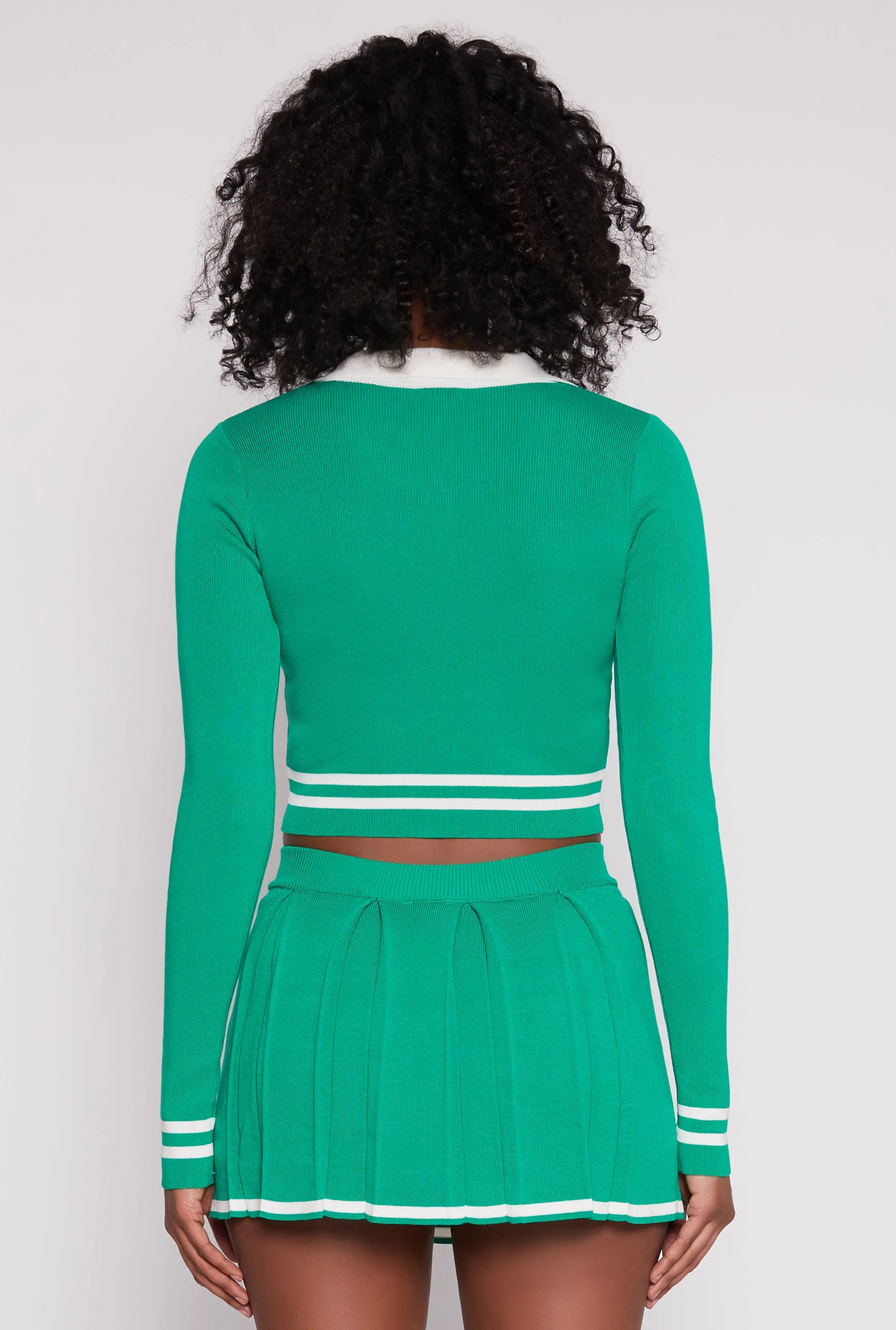 Daisy Varsity Stripe Detail Crop Top sold by Rainbow product image thumbnail 5