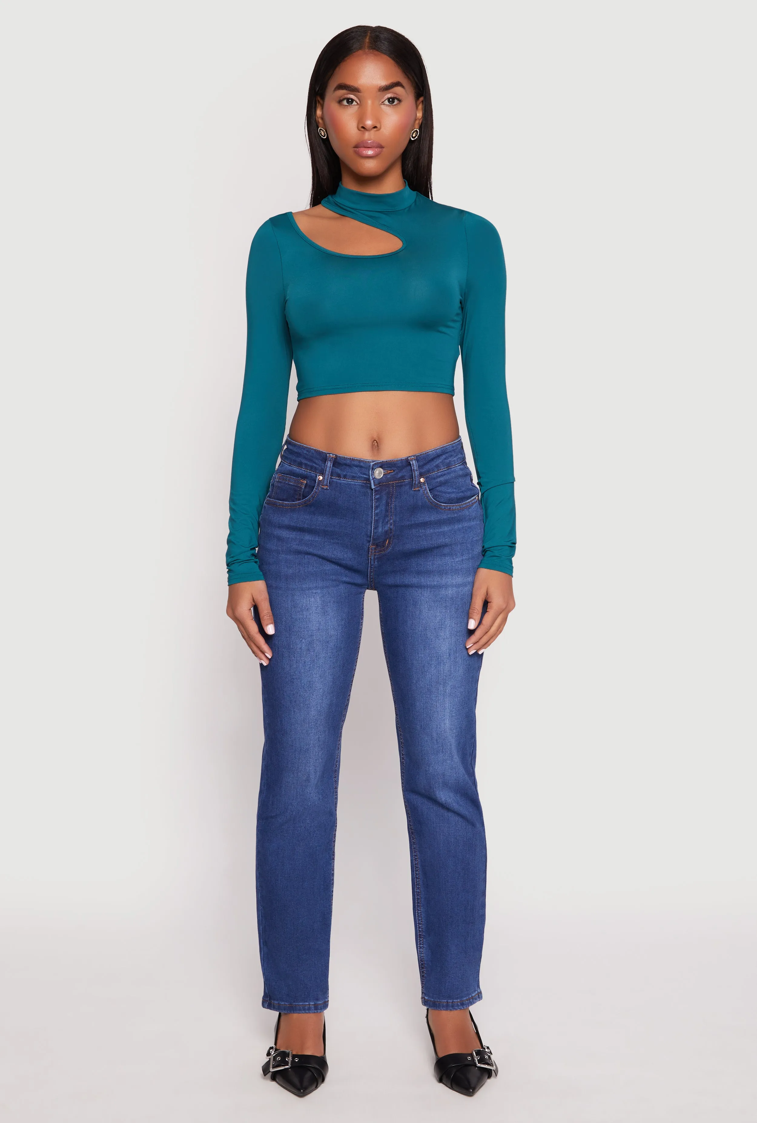 Daisy Keyhole Shoulder Crop Top sold by Rainbow