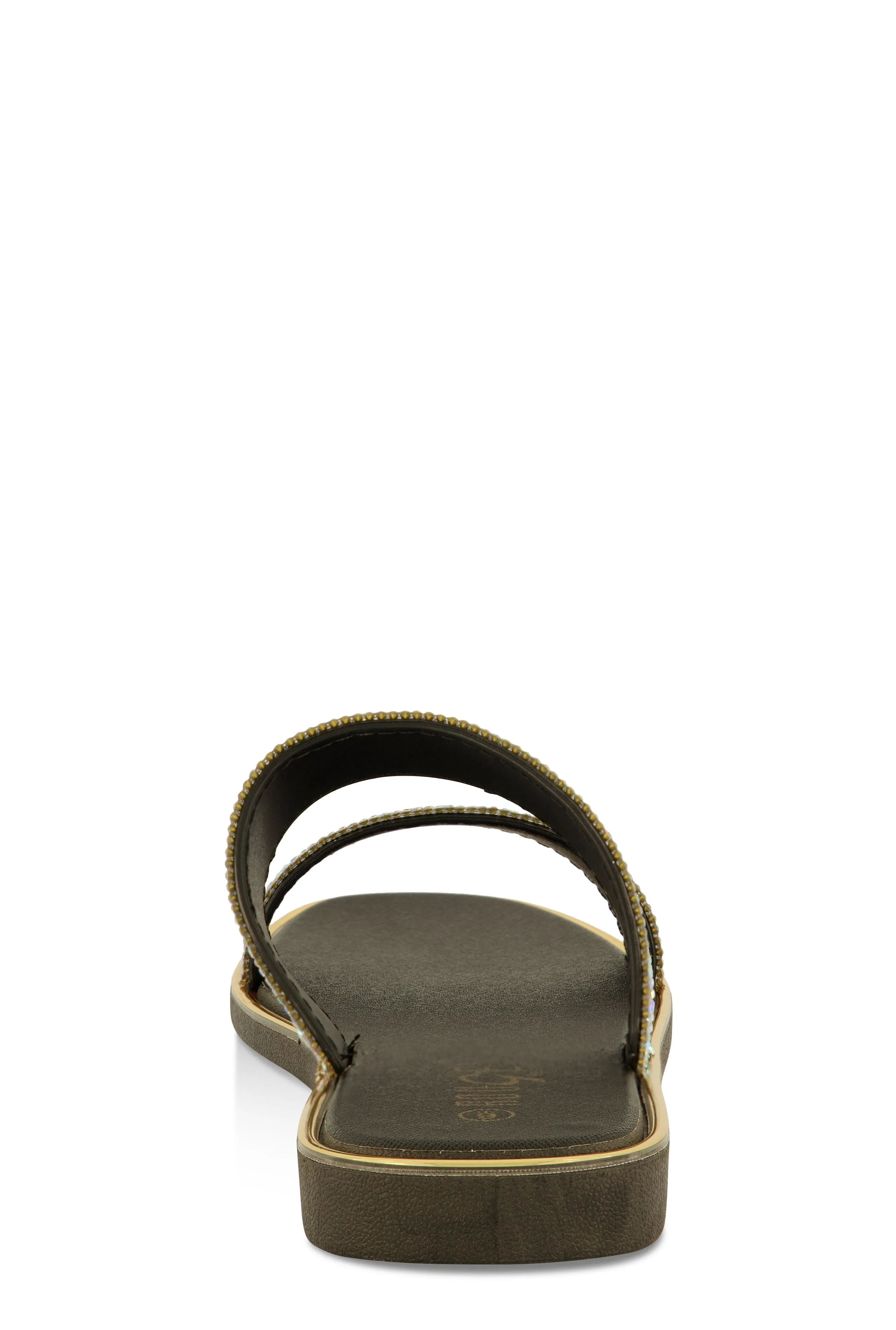 Double Band Rhinestone Slide Sandals sold by Rainbow product image thumbnail 3