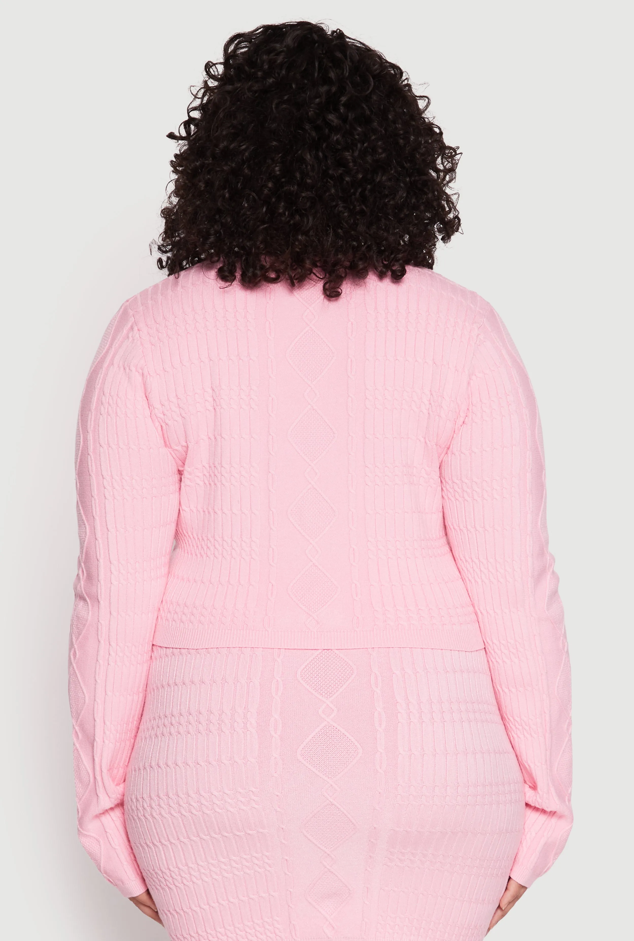 Plus Size Daisy Cable Knit Crew Neck Sweater sold by Rainbow product image thumbnail 5