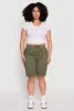 Plus Size Tabbed Cuff Bermuda Shorts sold by Rainbow