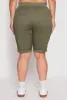 Plus Size Tabbed Cuff Bermuda Shorts sold by Rainbow