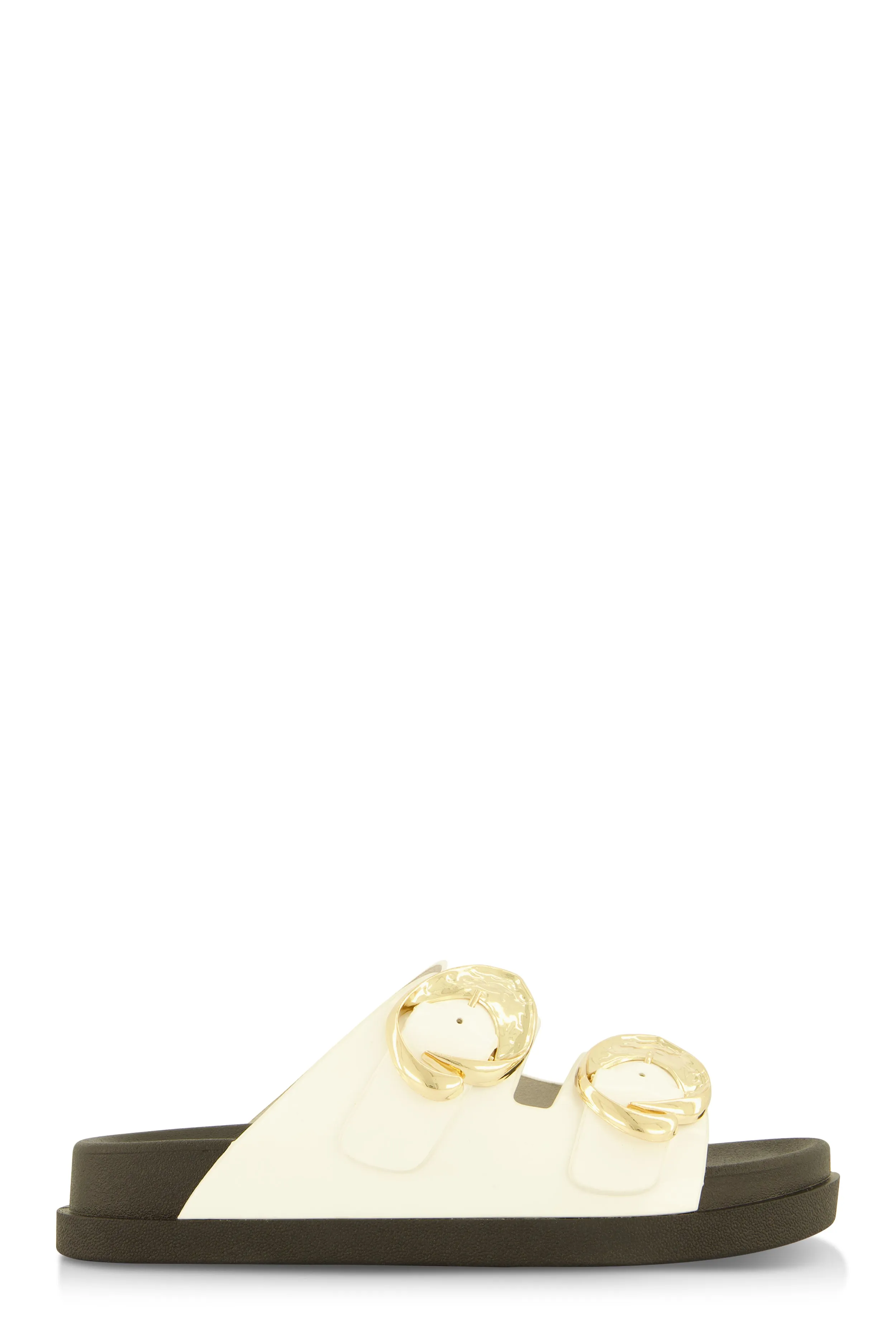 Double Buckle Band Footbed Sandals sold by Rainbow product image thumbnail 2