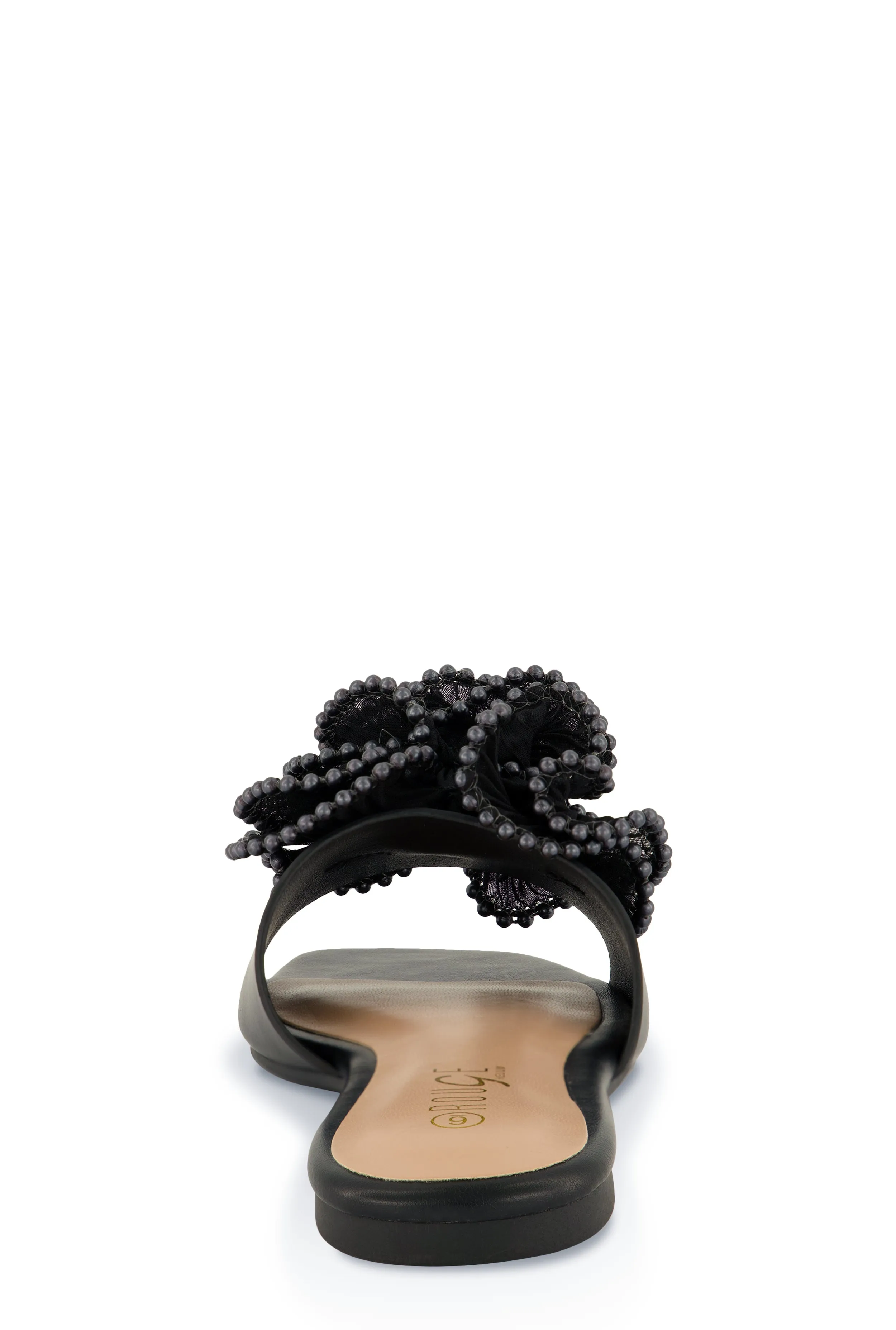 Plisse Beaded Trim Band Slide Sandals sold by Rainbow product image thumbnail 3