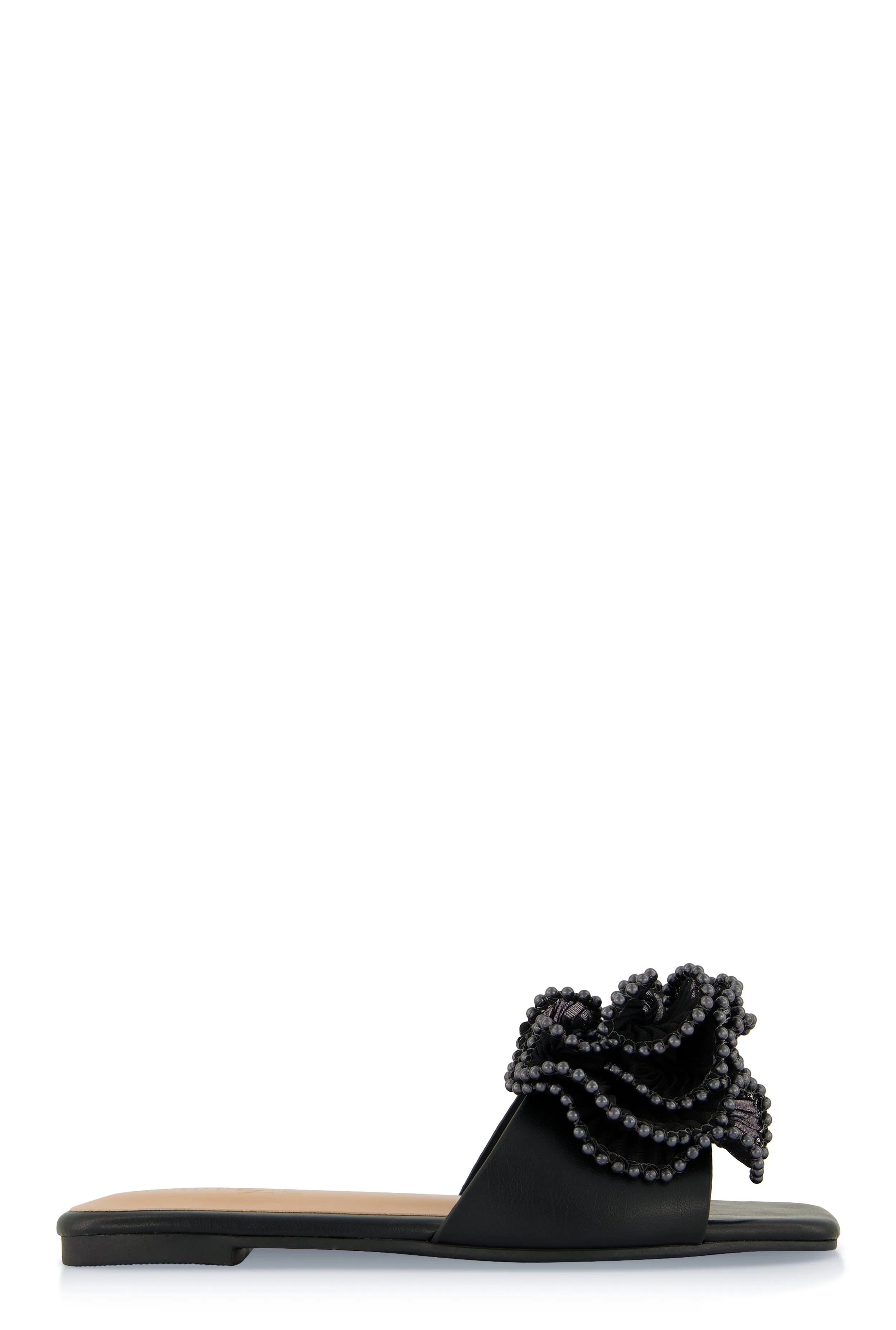 Plisse Beaded Trim Band Slide Sandals sold by Rainbow product image thumbnail 2