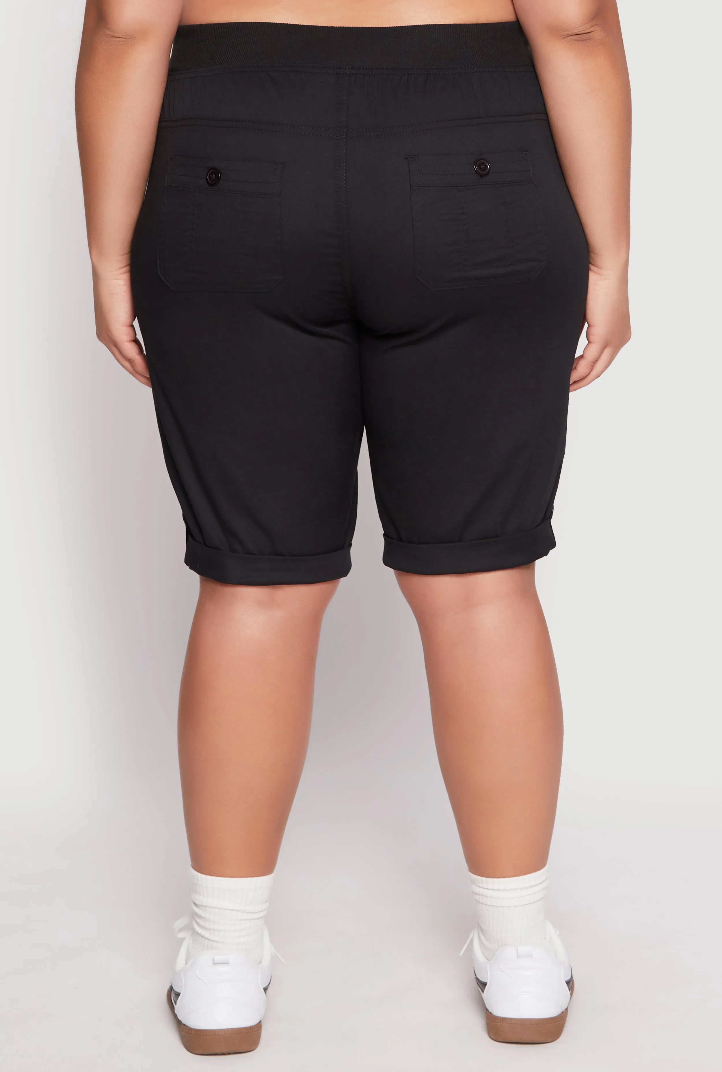 Plus Size Tabbed Cuff Bermuda Shorts sold by Rainbow product image thumbnail 5