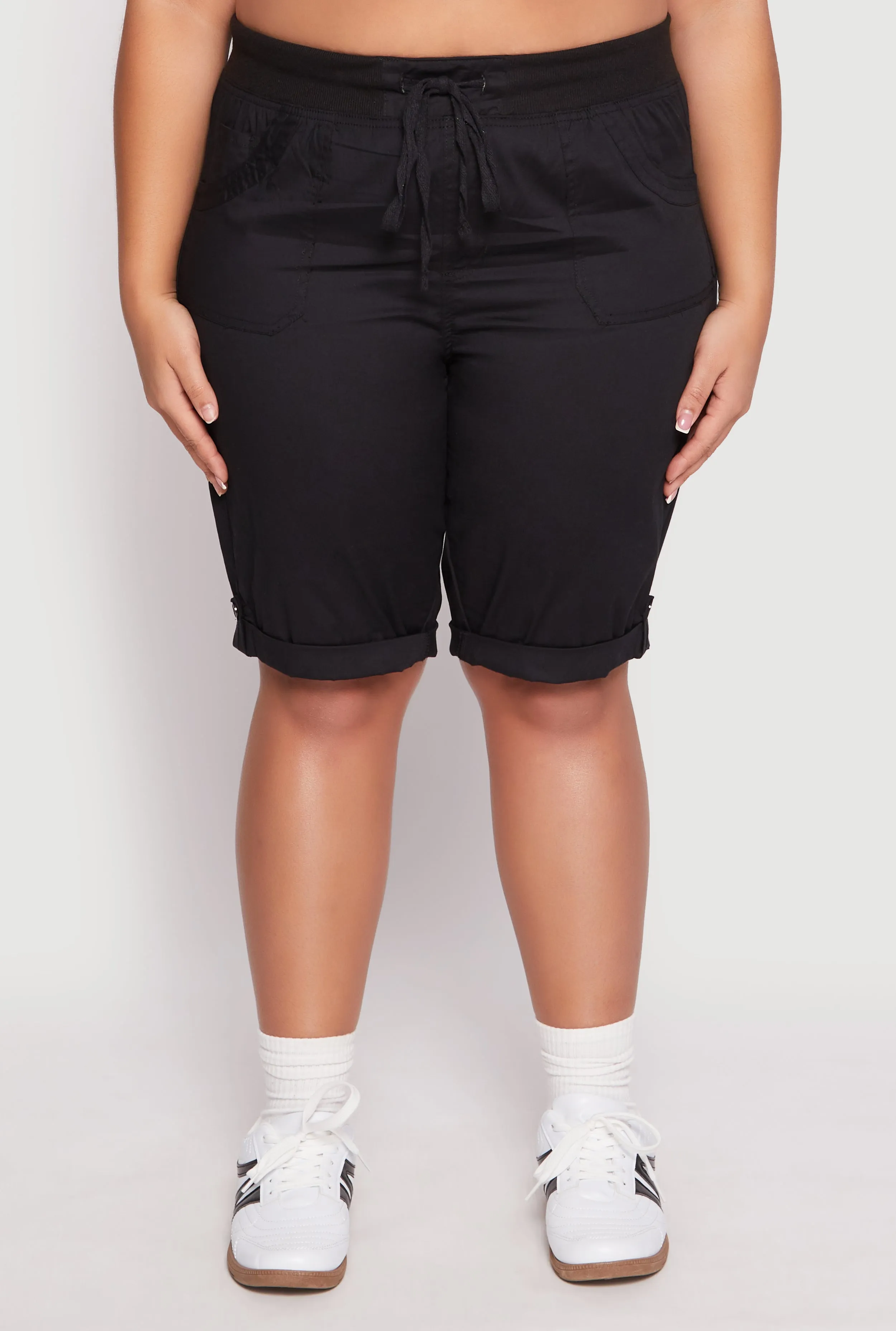 Plus Size Tabbed Cuff Bermuda Shorts sold by Rainbow product image thumbnail 3