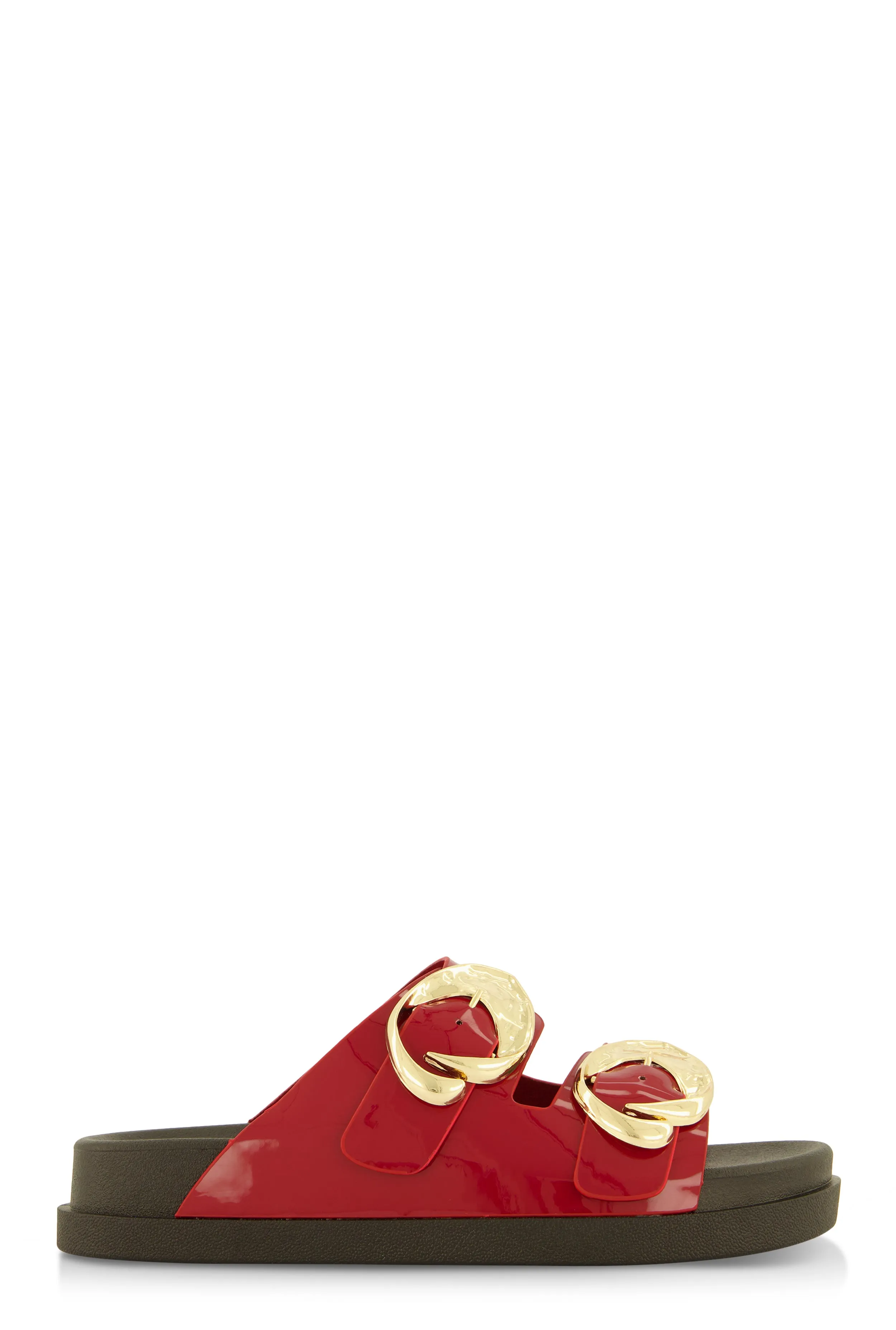 Double Buckle Band Footbed Sandals sold by Rainbow product image thumbnail 2