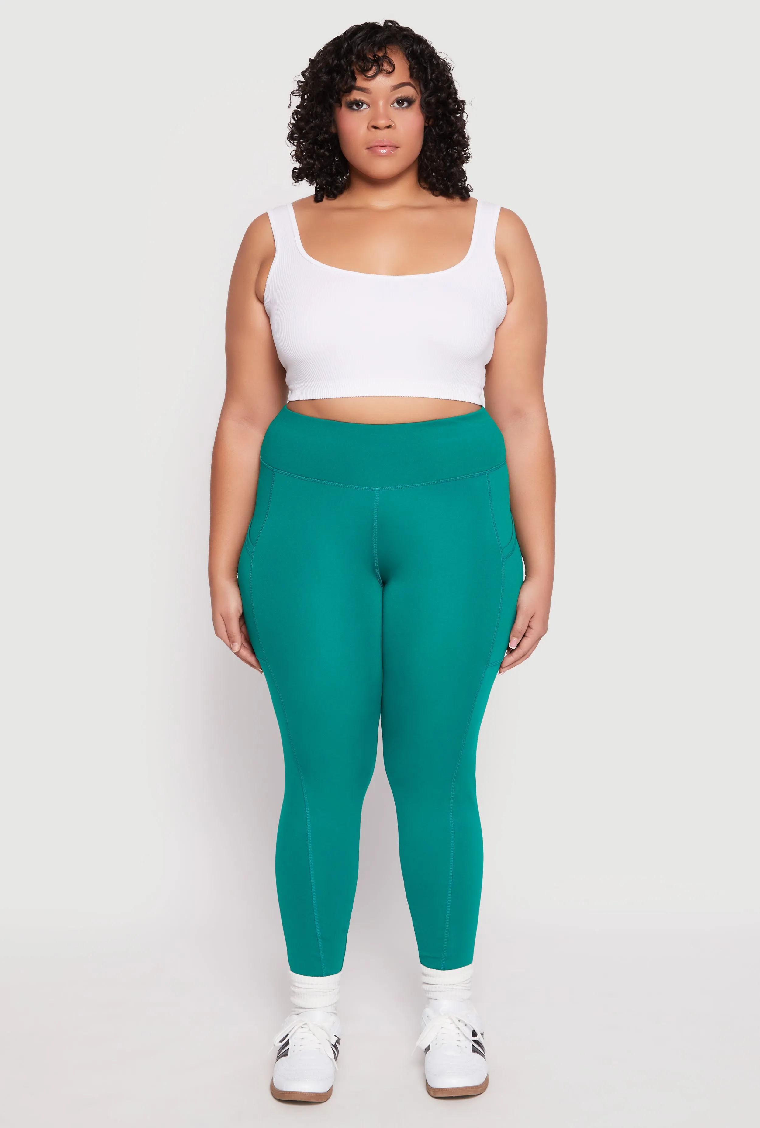 Plus Size High Waist Side Pocket Leggings sold by Rainbow