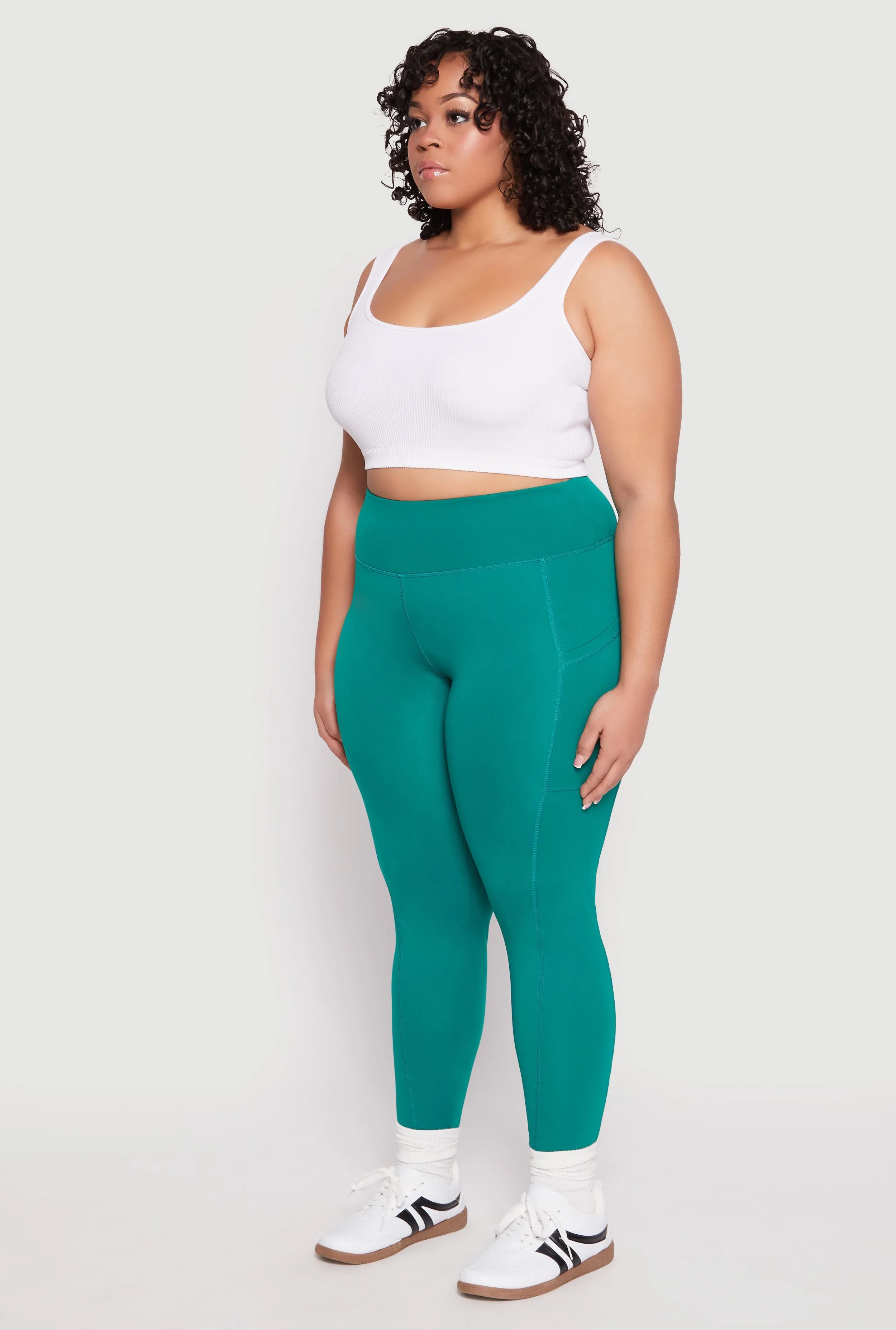 Plus Size High Waist Side Pocket Leggings sold by Rainbow product image thumbnail 2