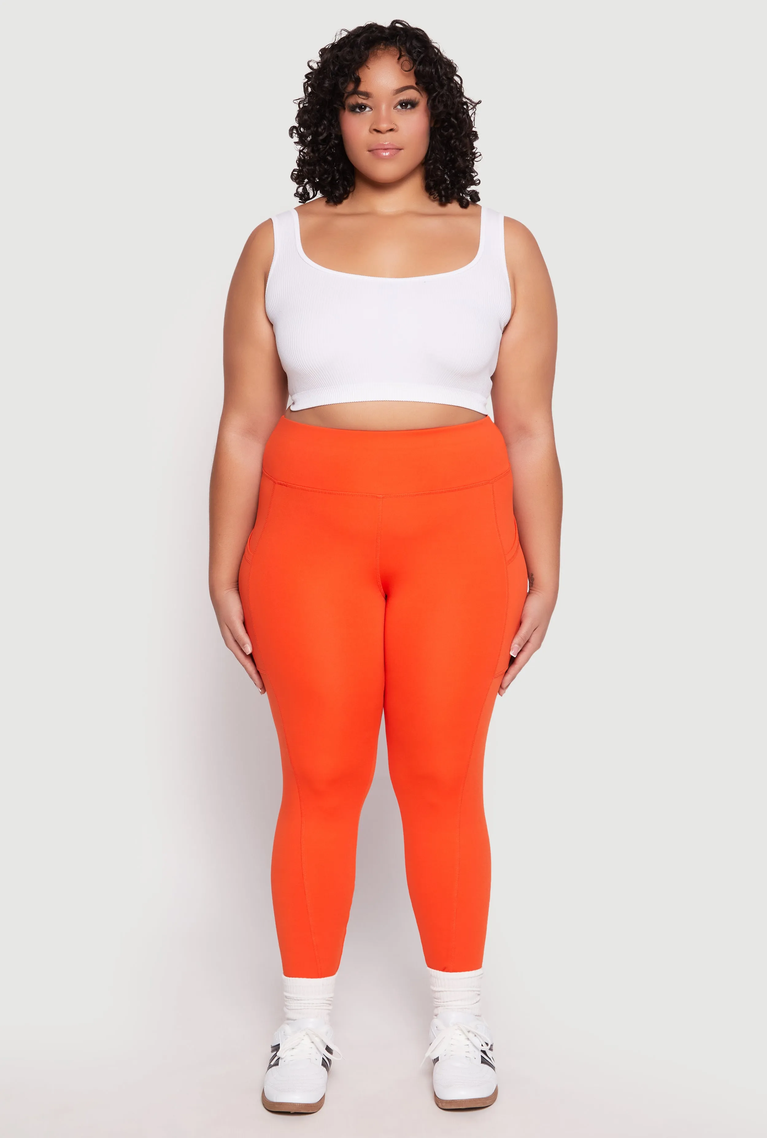 Plus Size High Waist Side Pocket Leggings sold by Rainbow