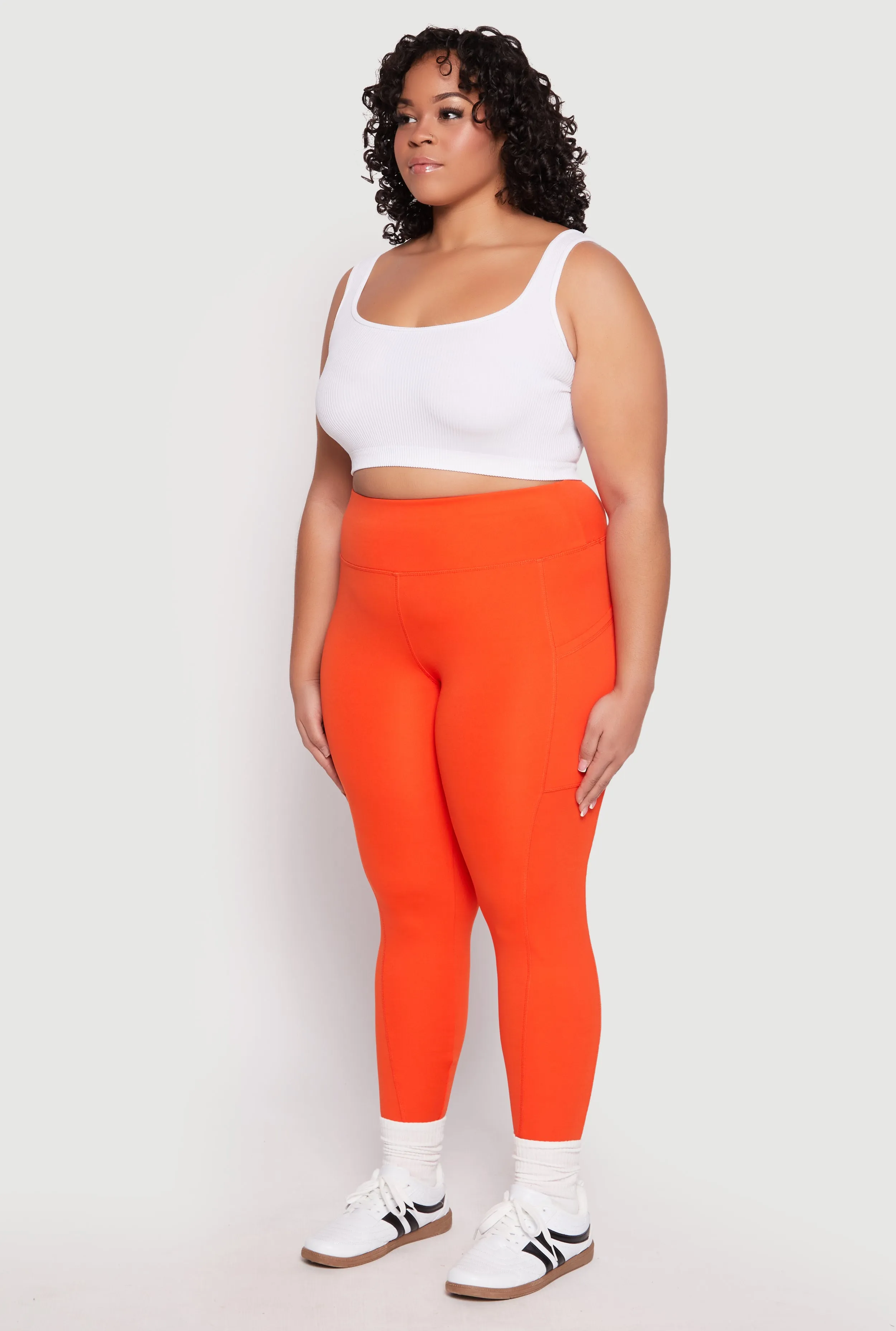 Plus Size High Waist Side Pocket Leggings sold by Rainbow product image thumbnail 2