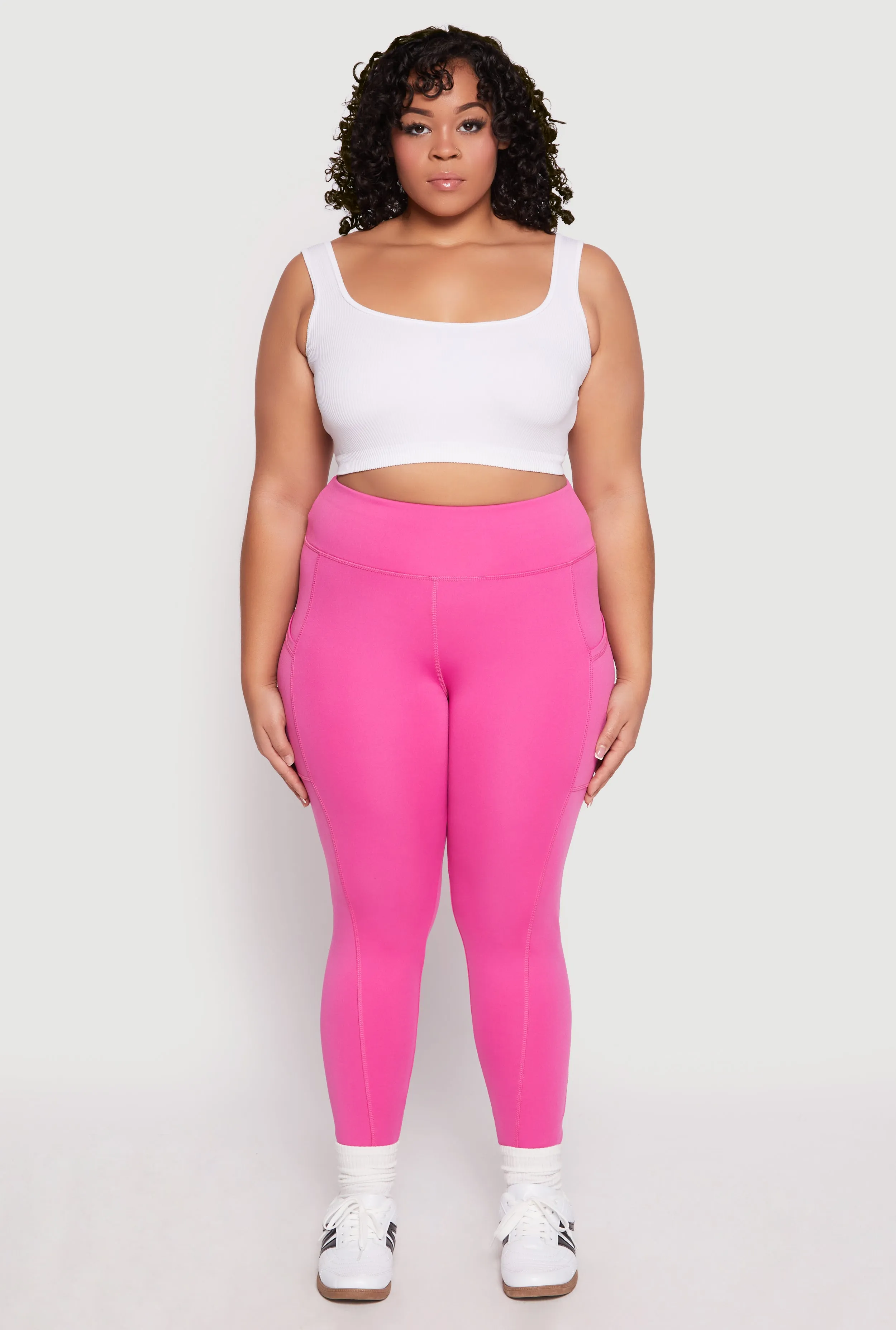 Plus Size High Waist Side Pocket Leggings sold by Rainbow