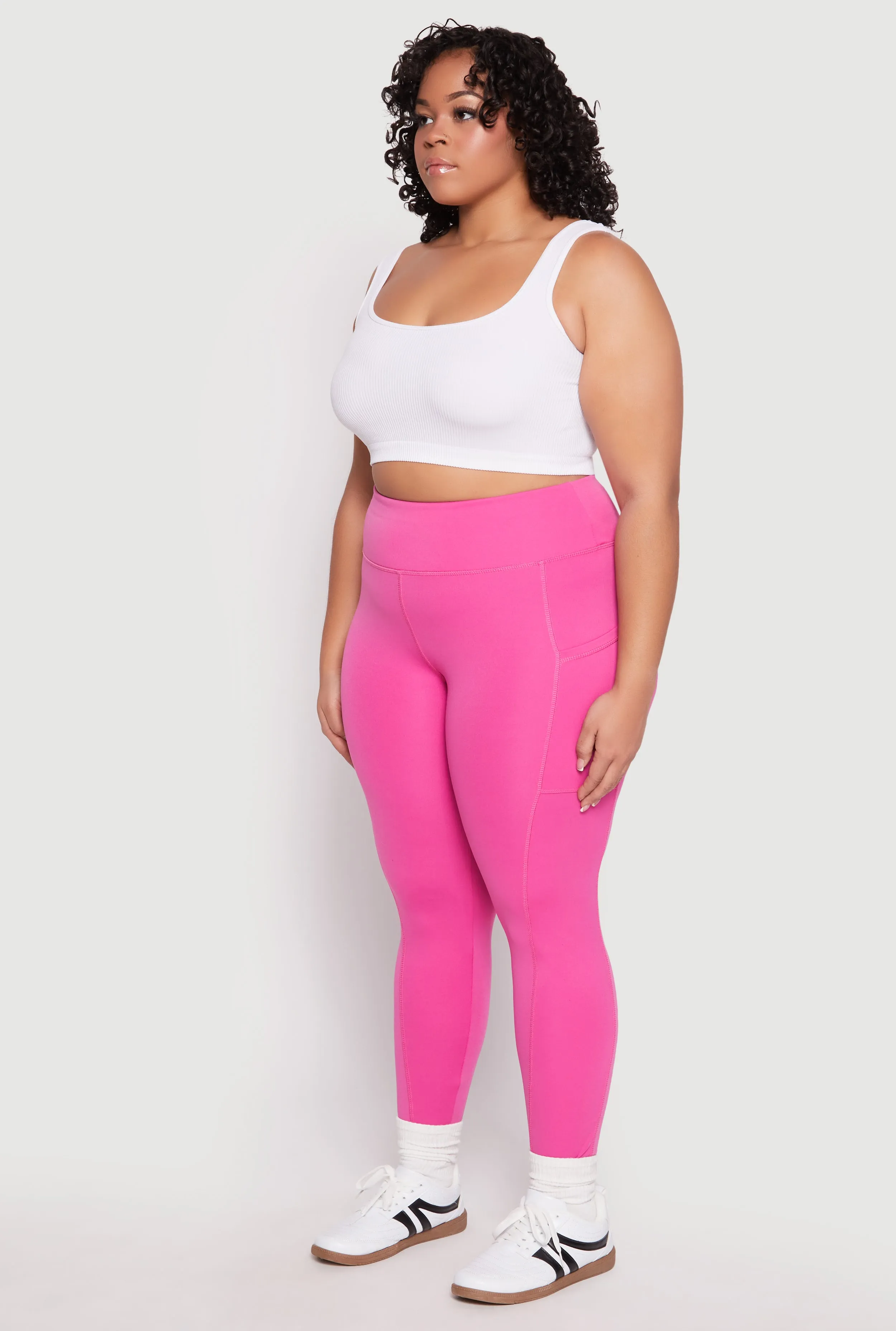 Plus Size High Waist Side Pocket Leggings sold by Rainbow product image thumbnail 2
