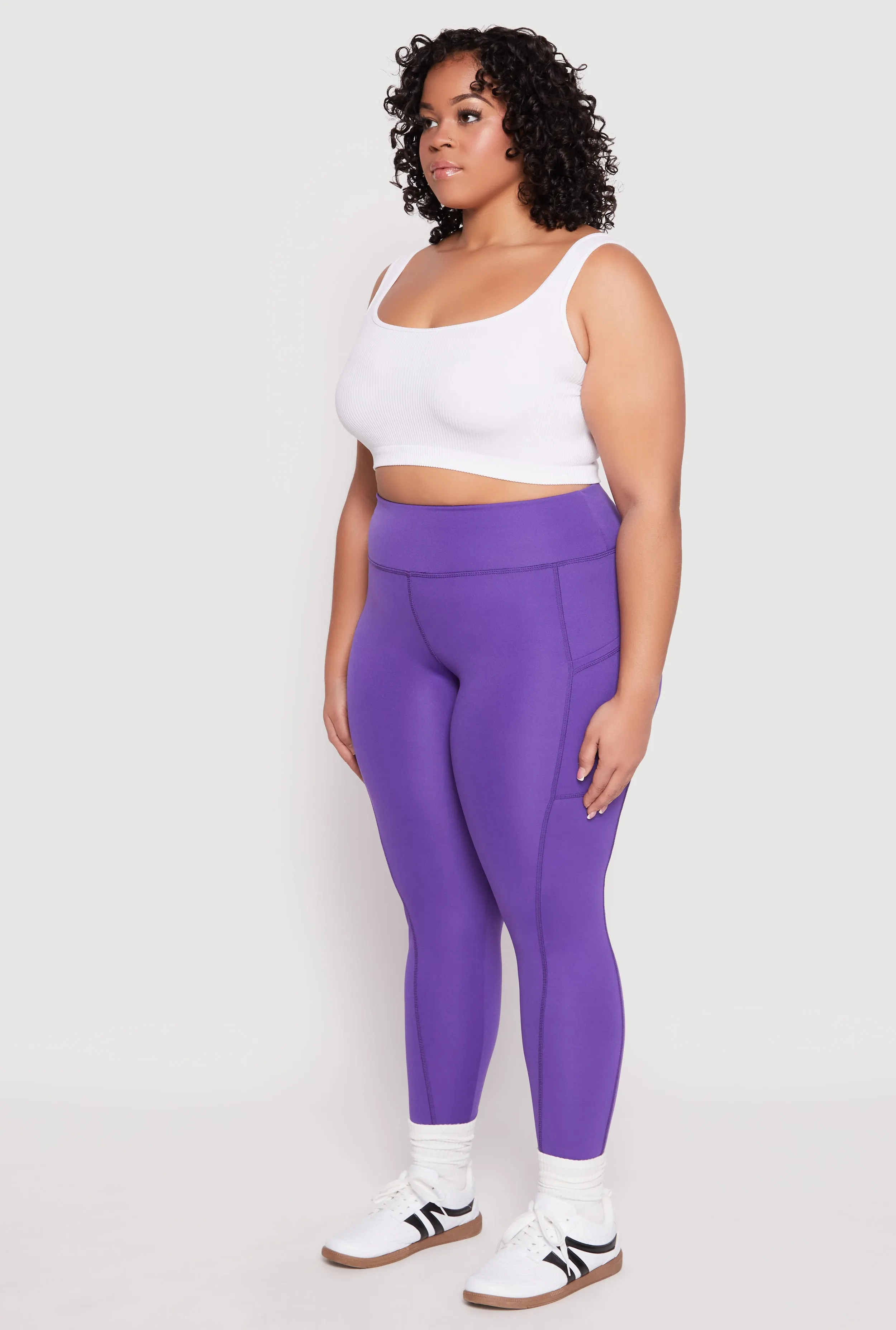 Plus Size High Waist Side Pocket Leggings sold by Rainbow product image thumbnail 2