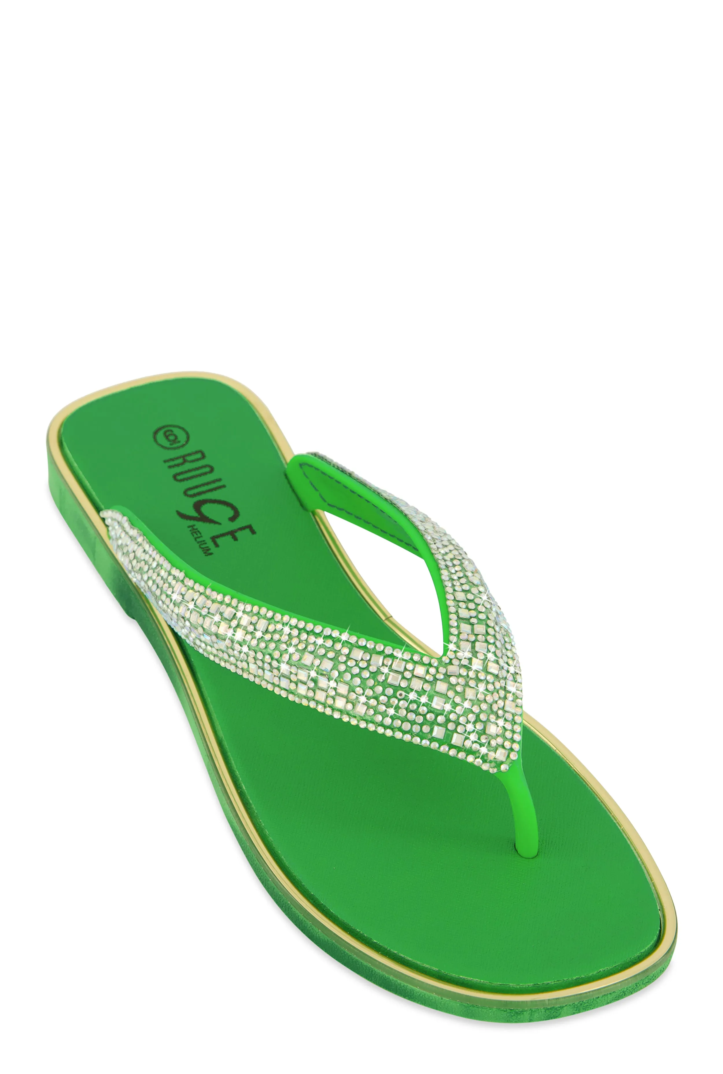 Rhinestone Thong Slide Sandals sold by Rainbow