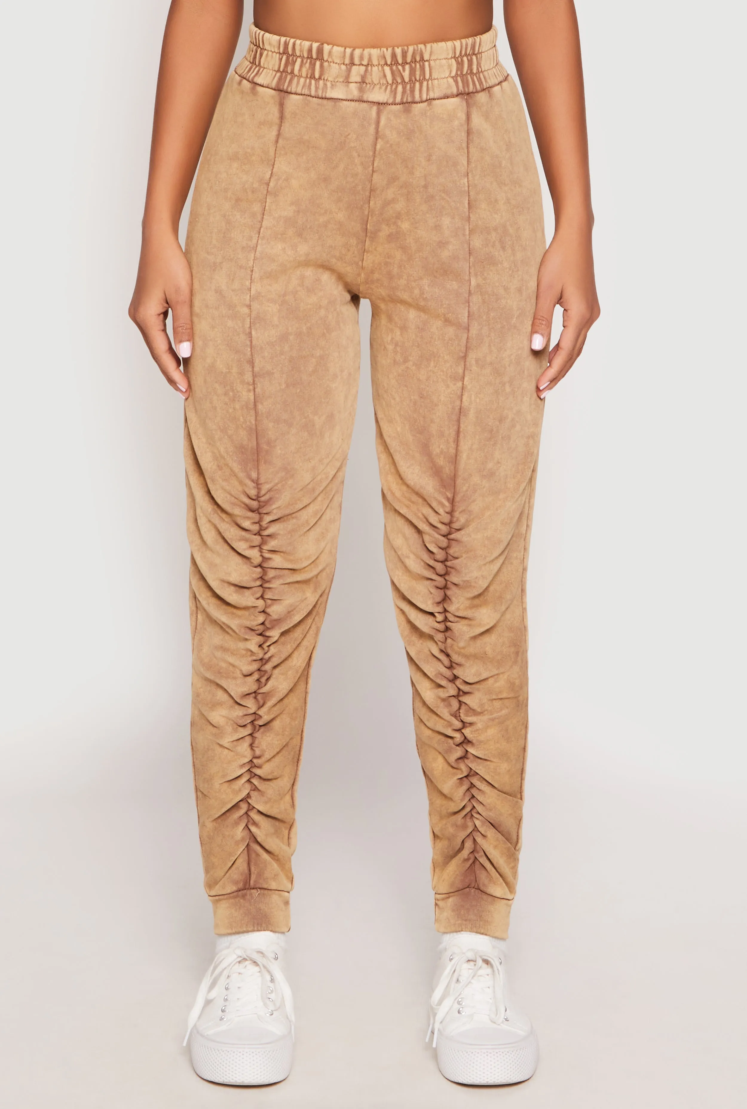 French Terry Acid Wash Ruched Joggers sold by Rainbow product image thumbnail 2