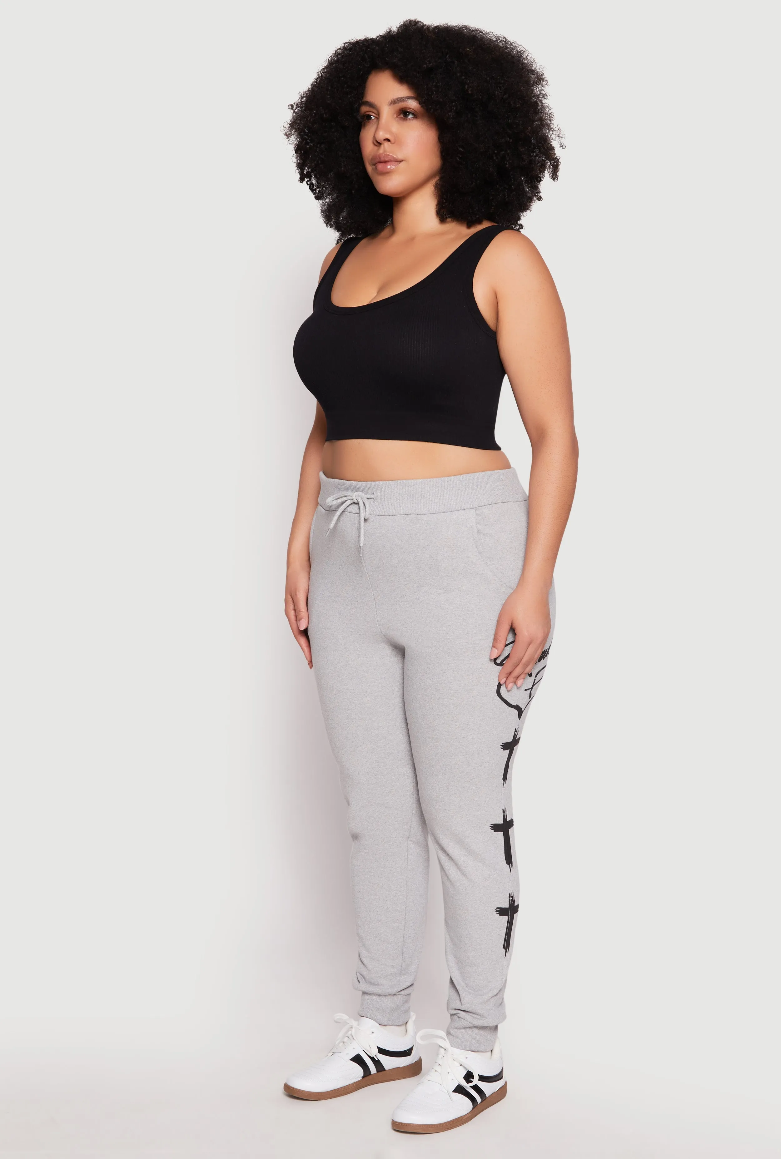 Plus Size Blessed Cross Print Joggers sold by Rainbow product image thumbnail 2