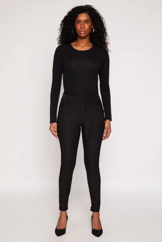 Belted Front Dress Pants sold by Rainbow