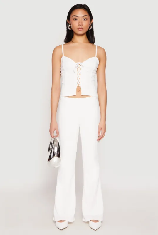 Almost Famous Textured Knit Flare Pants sold by Rainbow