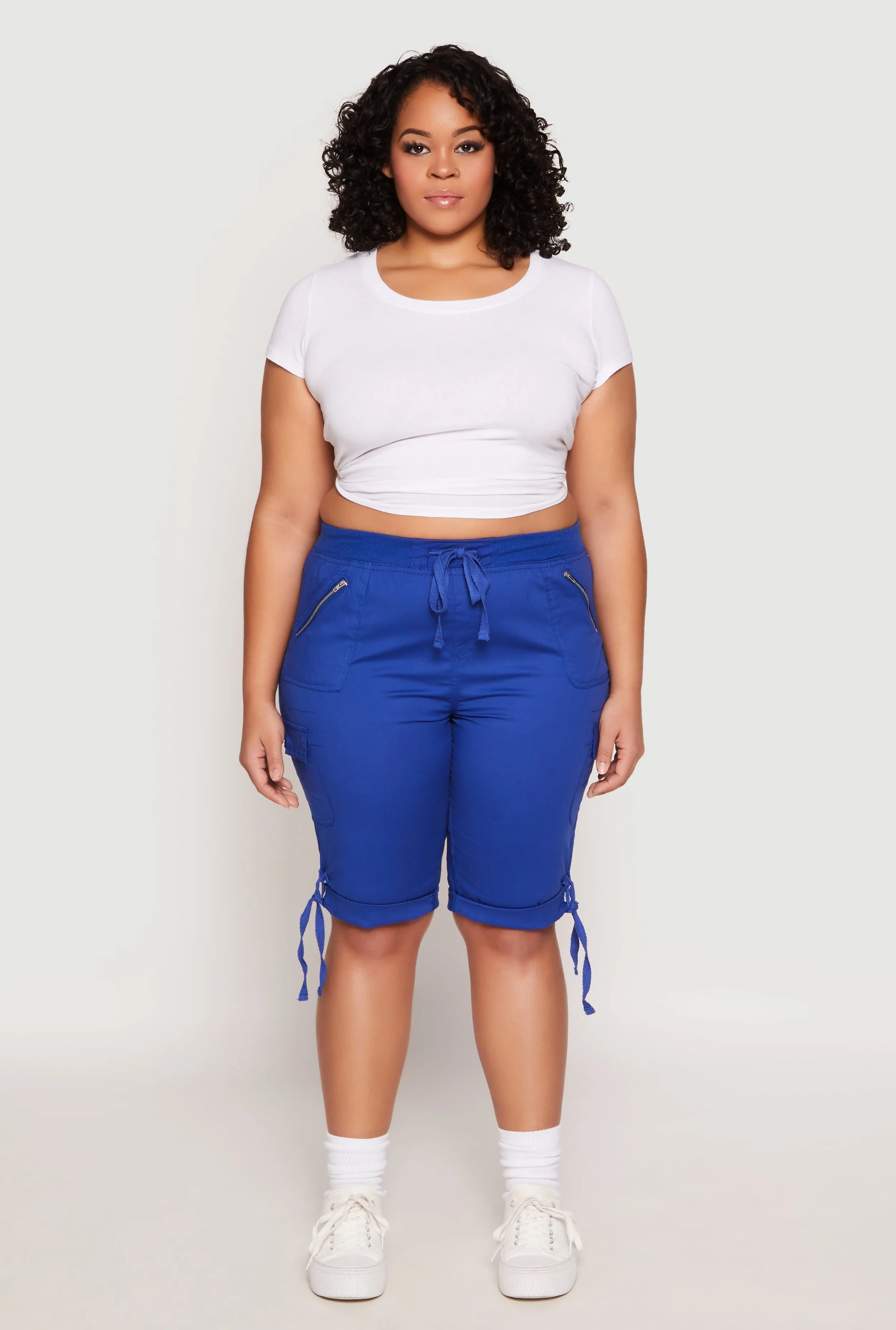 Plus Size Zip Pocket Bermuda Shorts sold by Rainbow