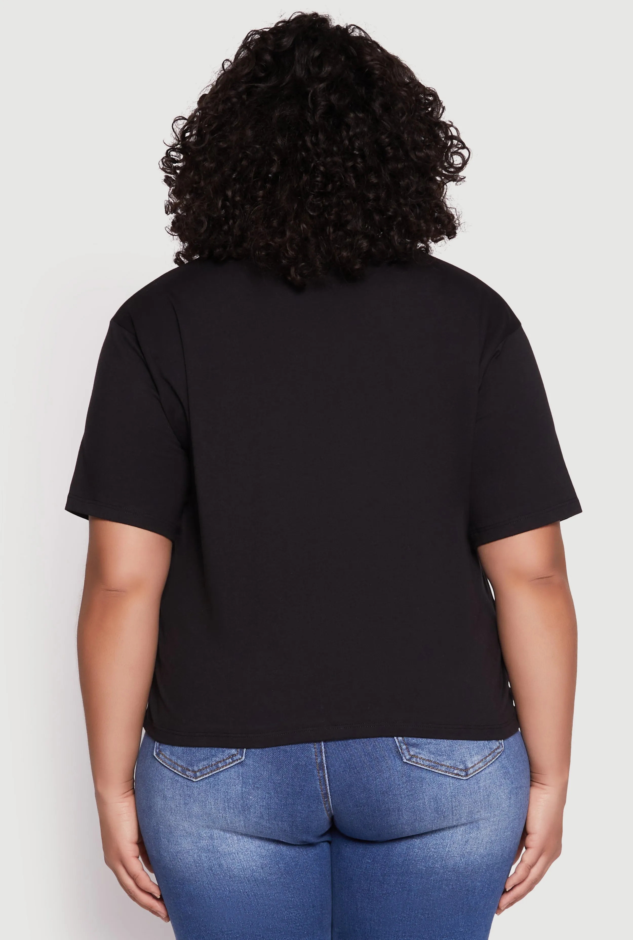 Plus Size Positive Vibes Only Slashed Graphic Tee sold by Rainbow product image thumbnail 5