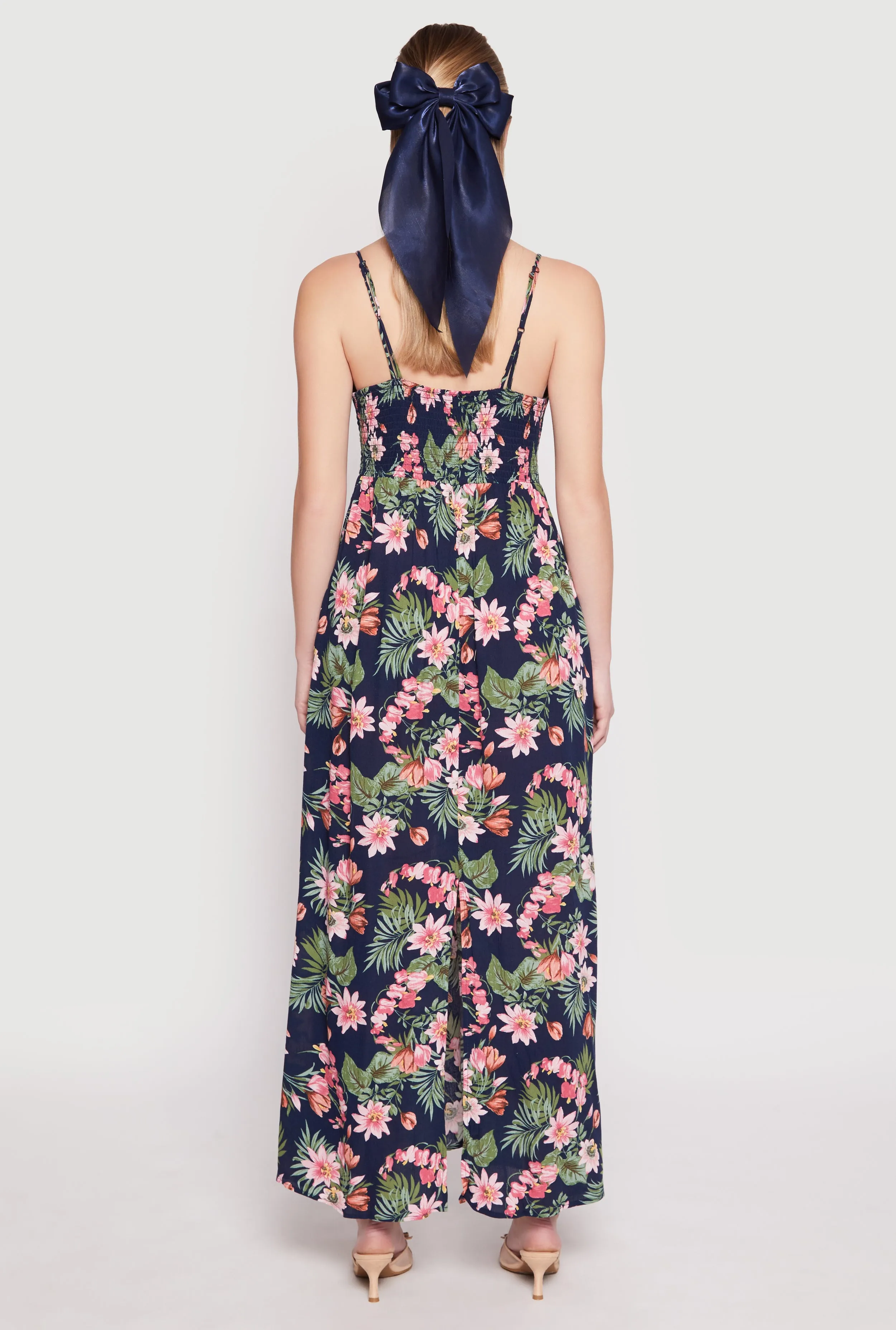 Floral Print Empire Waist Maxi Dress sold by Rainbow product image thumbnail 3
