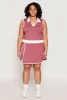 Plus Size Contrast Trim Side Slit Tennis Skirt sold by Rainbow