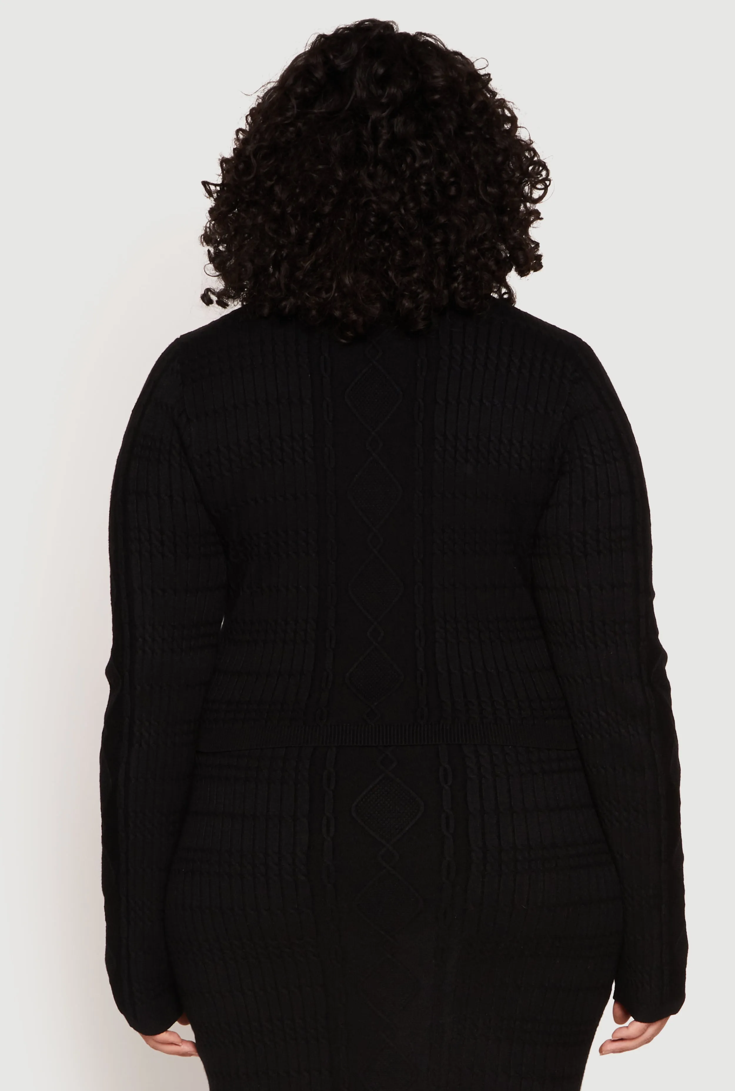 Plus Size Daisy Cable Knit Crew Neck Sweater sold by Rainbow product image thumbnail 5