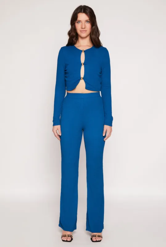 Textured Knit Straight Leg Pants sold by Rainbow