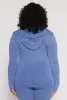 Plus Size Seamless Acid Wash Zip Front Hoodie sold by Rainbow