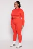 Plus Size Seamless Rib Knit Tie Back Top sold by Rainbow