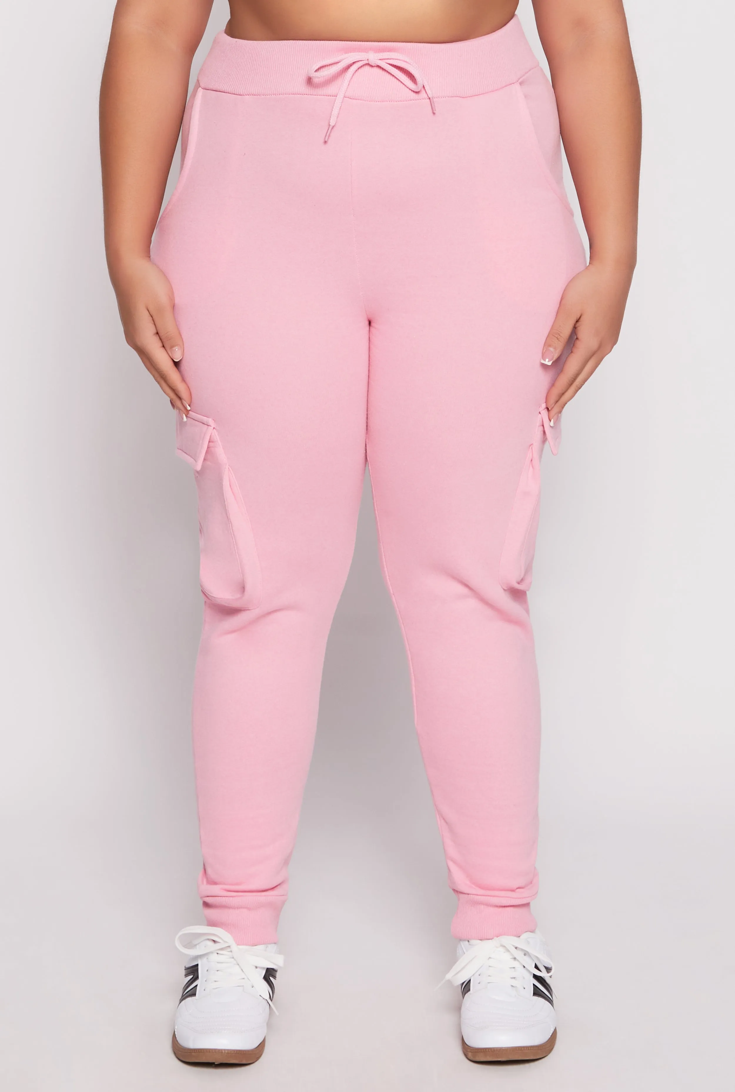 Plus Size Cargo Pocket High Waisted Joggers sold by Rainbow product image thumbnail 3