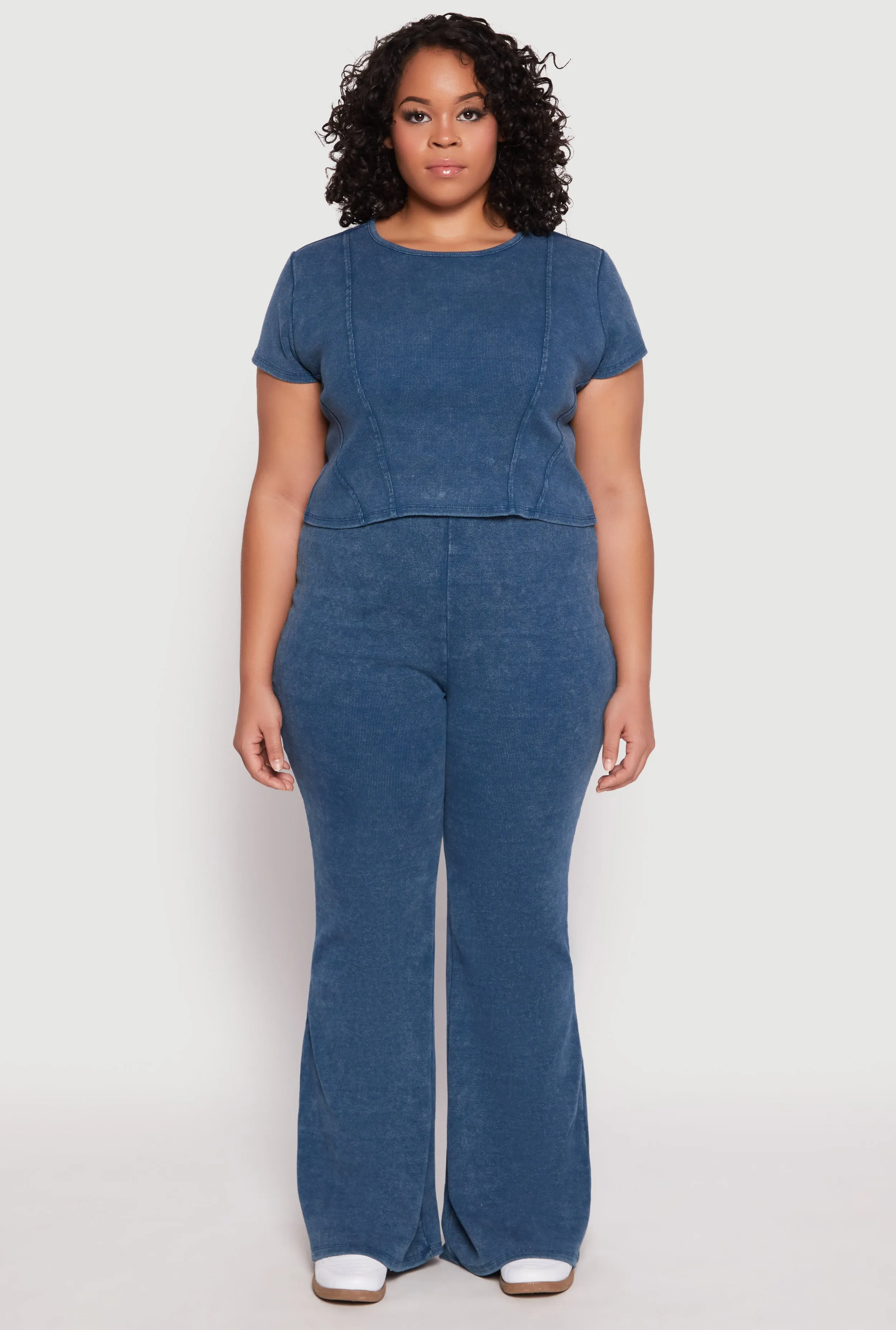 Plus Size Almost Famous Acid Wash Crop Top sold by Rainbow product image thumbnail 2