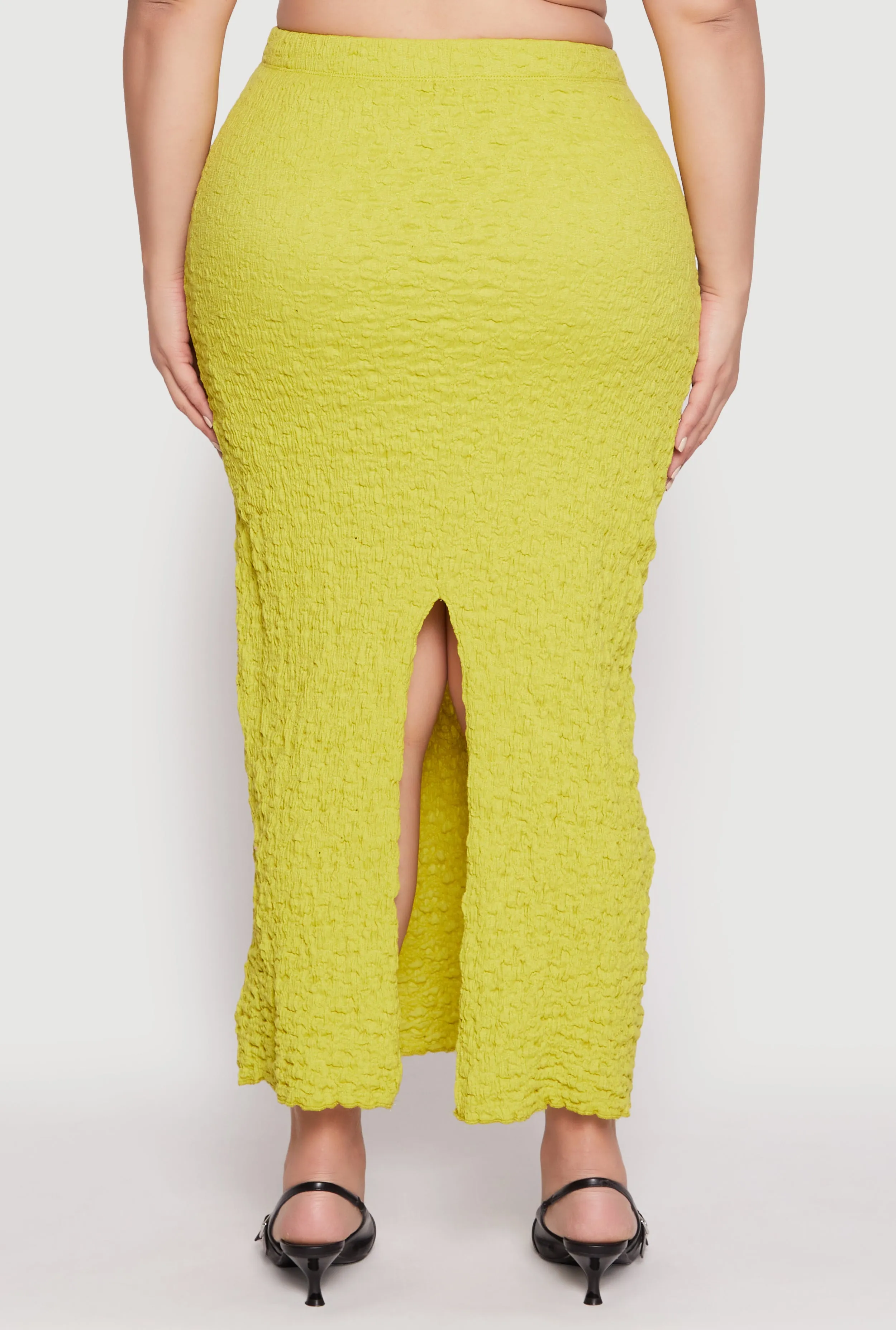Plus Size Almost Famous Textured Knit Maxi Skirt sold by Rainbow product image thumbnail 3