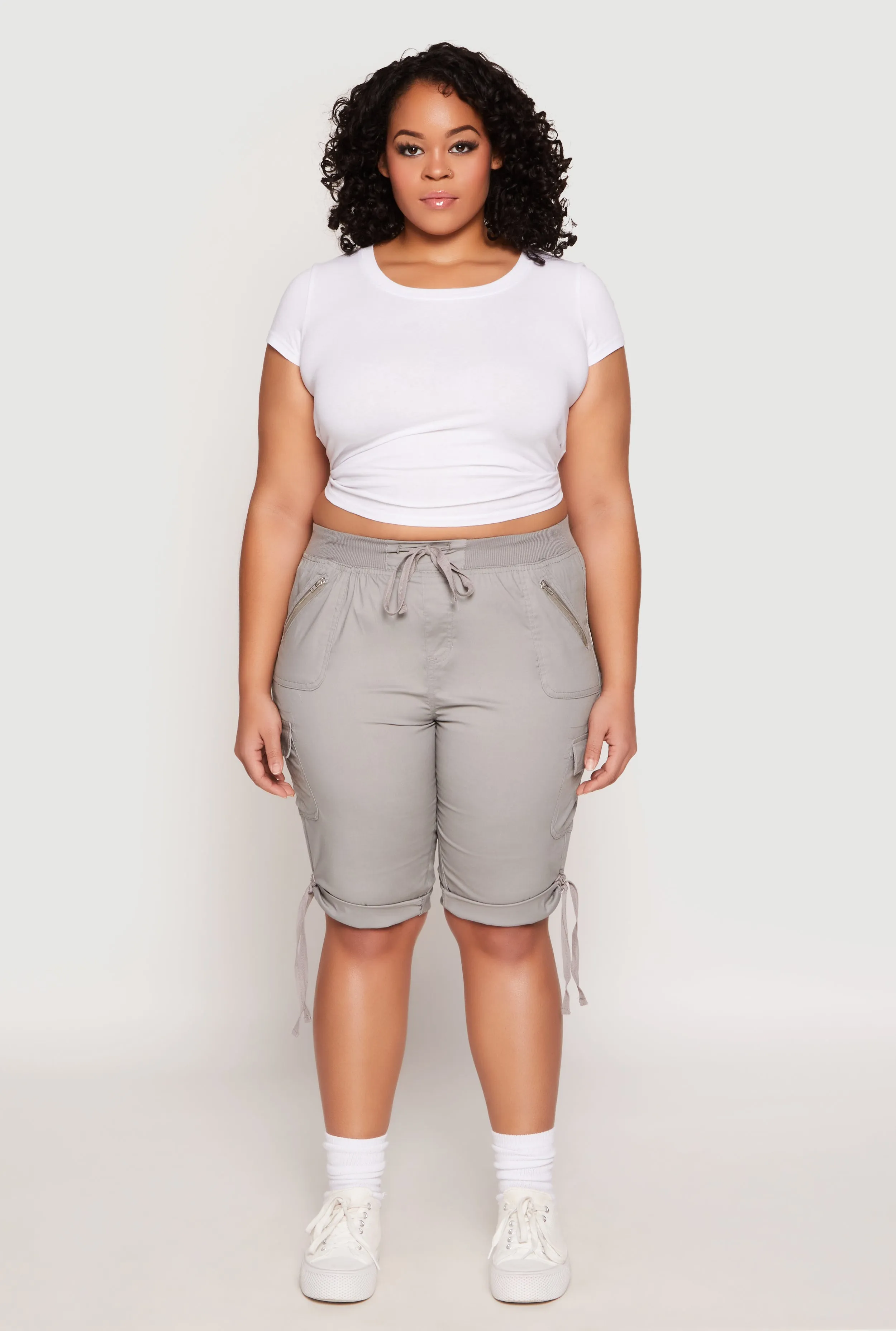 Plus Size Zip Pocket Bermuda Shorts sold by Rainbow