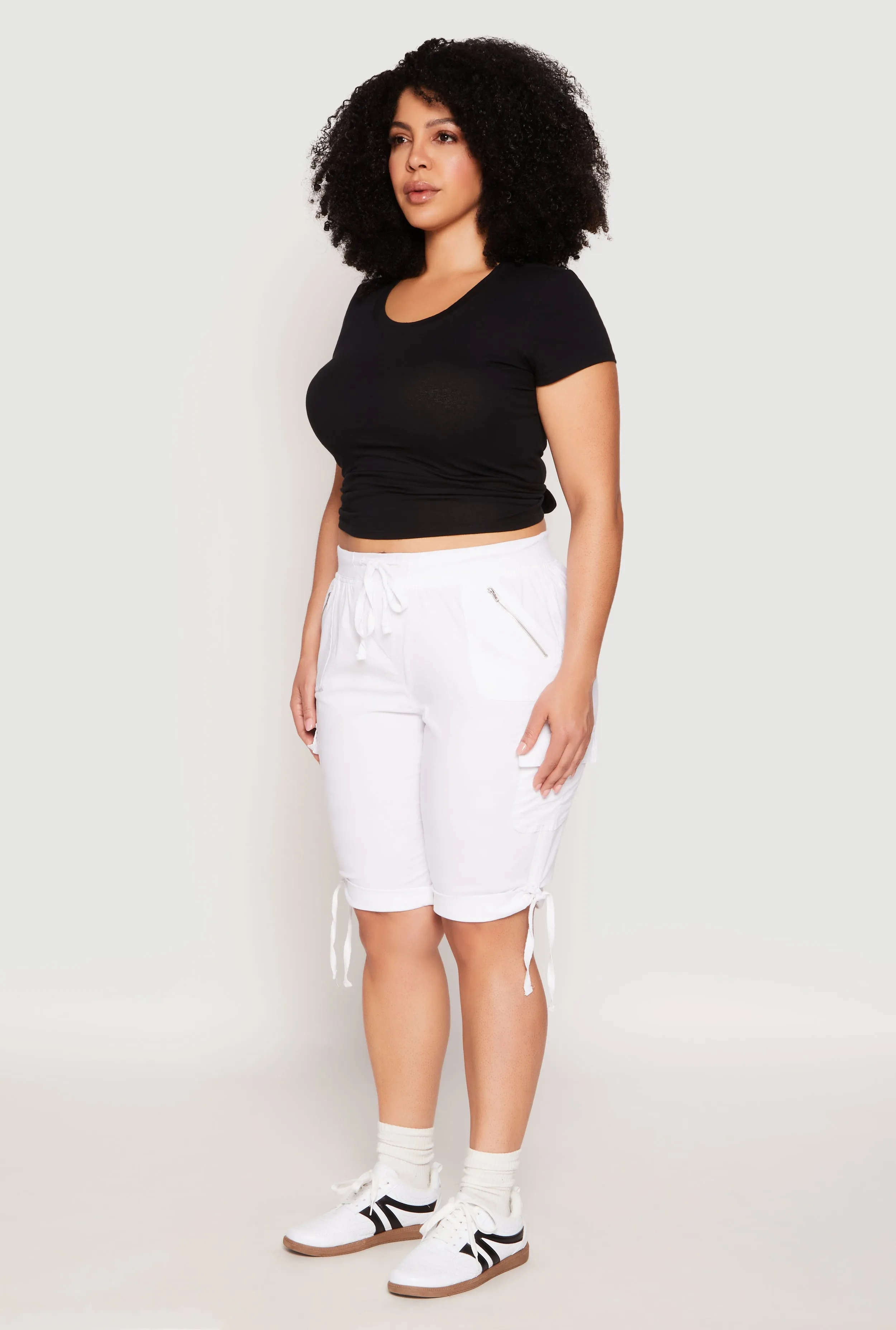 Plus Size Zip Pocket Bermuda Shorts sold by Rainbow product image thumbnail 2