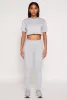 French Terry Toggle Drawstring Hem Crop Top sold by Rainbow