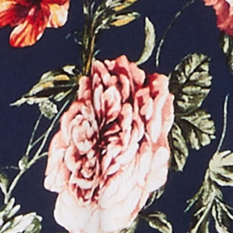 Floral Sharkbite Hem V Neck Dress sold by Rainbow product image thumbnail 4