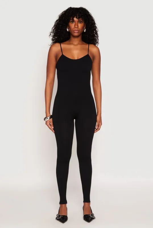 Seamless Ribbed Knit Cami Catsuit sold by Rainbow