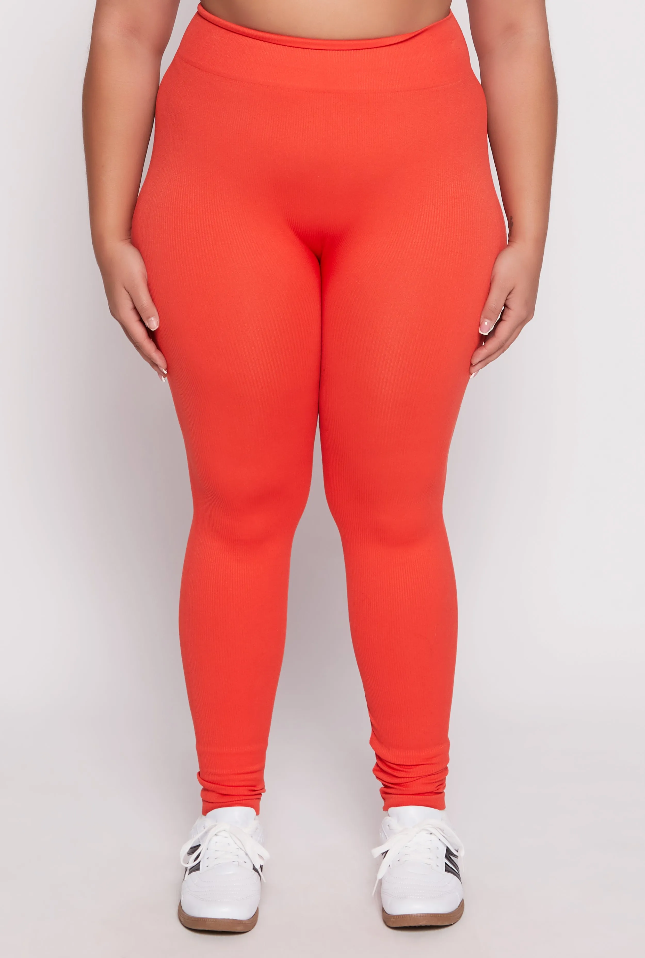 Plus Size Seamless Rib Knit High Waist Leggings sold by Rainbow product image thumbnail 2