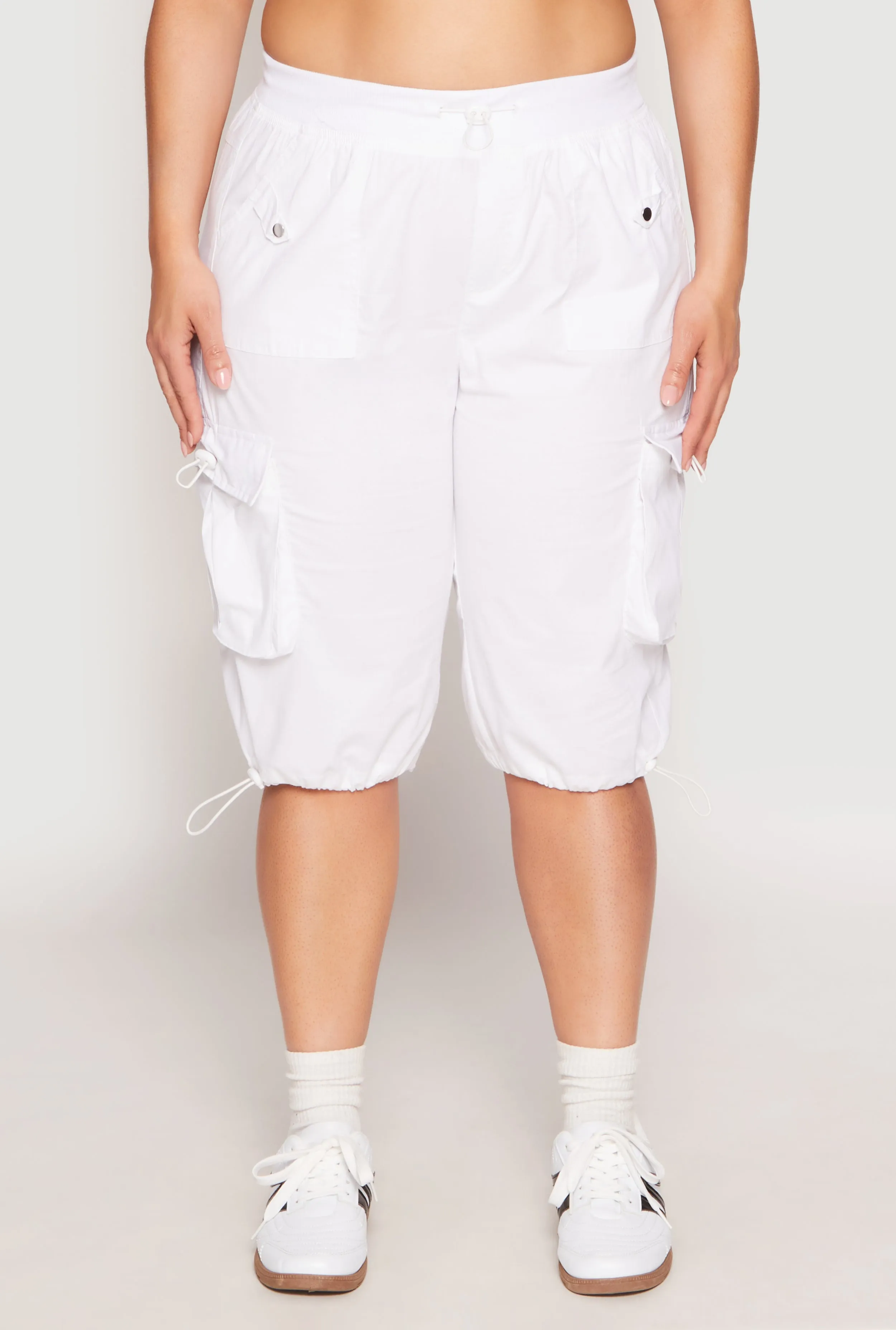 Plus Size Toggle Drawstring Bermuda Cargo Shorts sold by Rainbow product image thumbnail 3