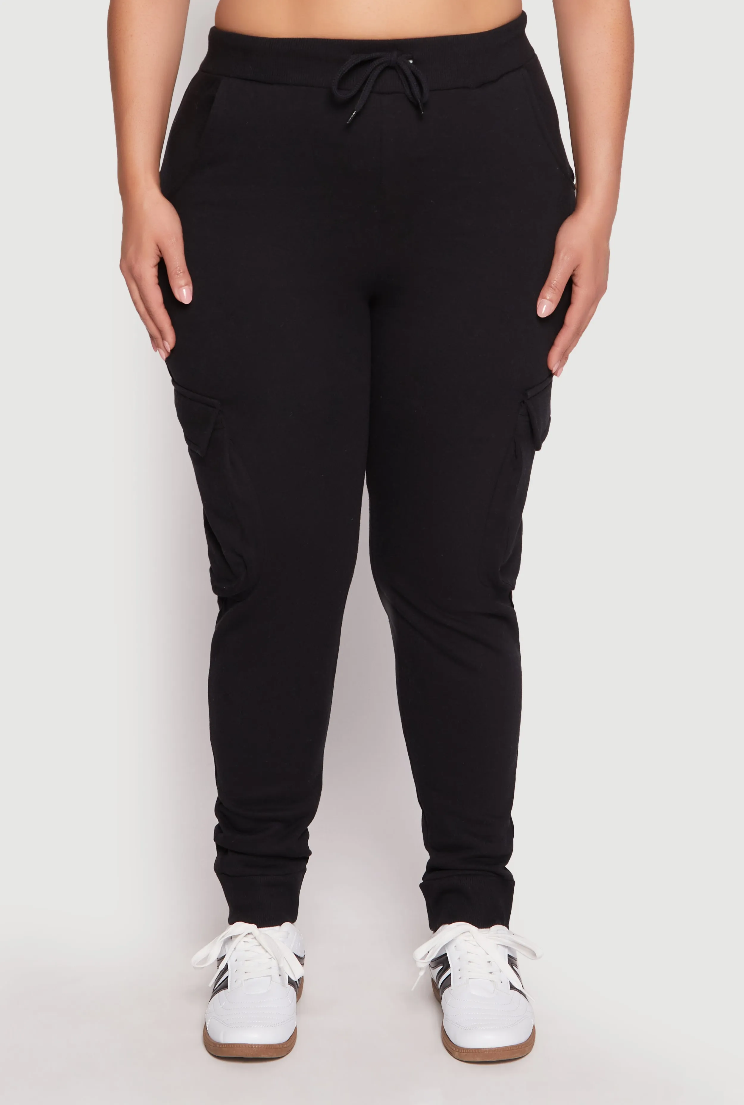 Plus Size Cargo Pocket High Waisted Joggers sold by Rainbow product image thumbnail 3