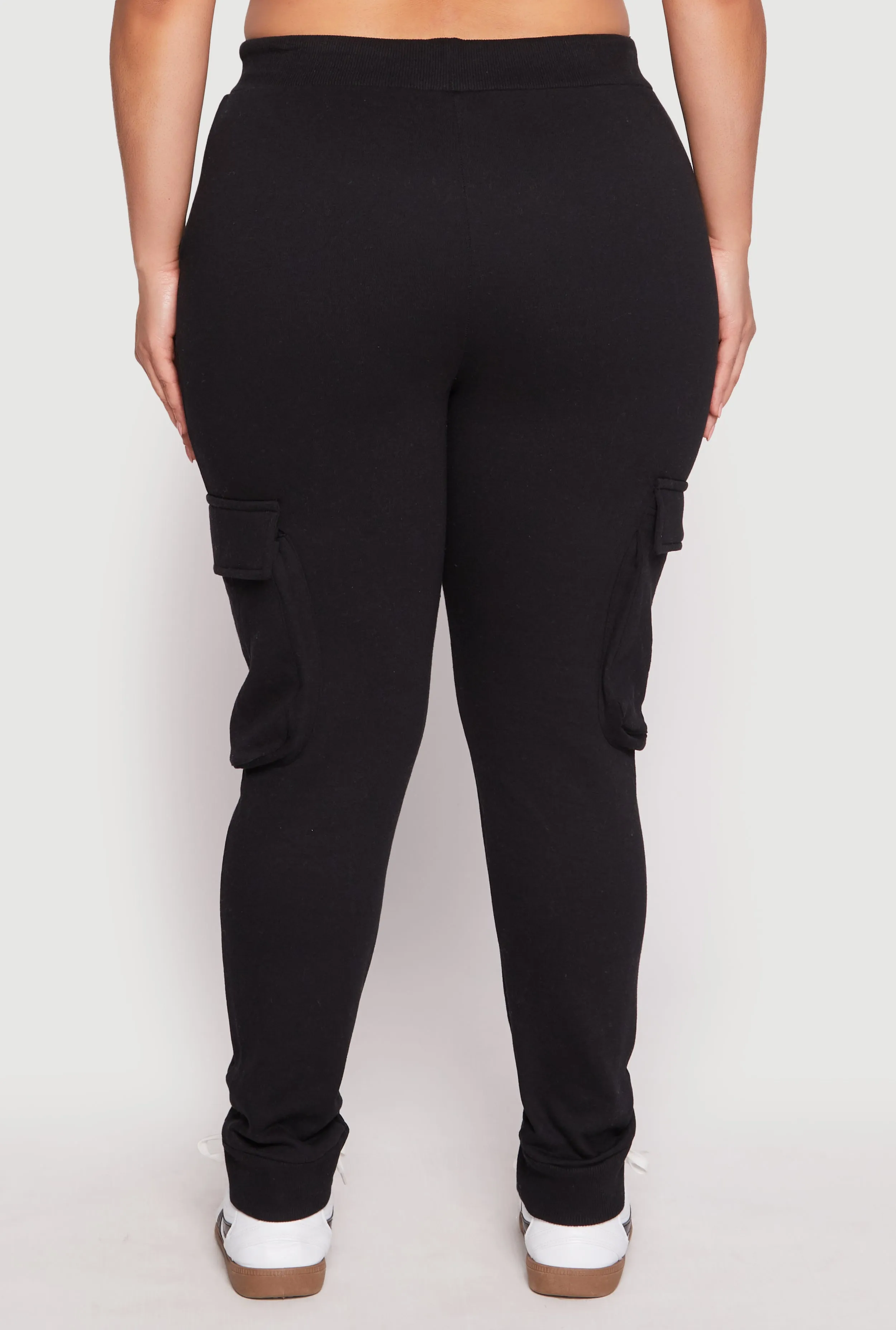 Plus Size Cargo Pocket High Waisted Joggers sold by Rainbow product image thumbnail 5